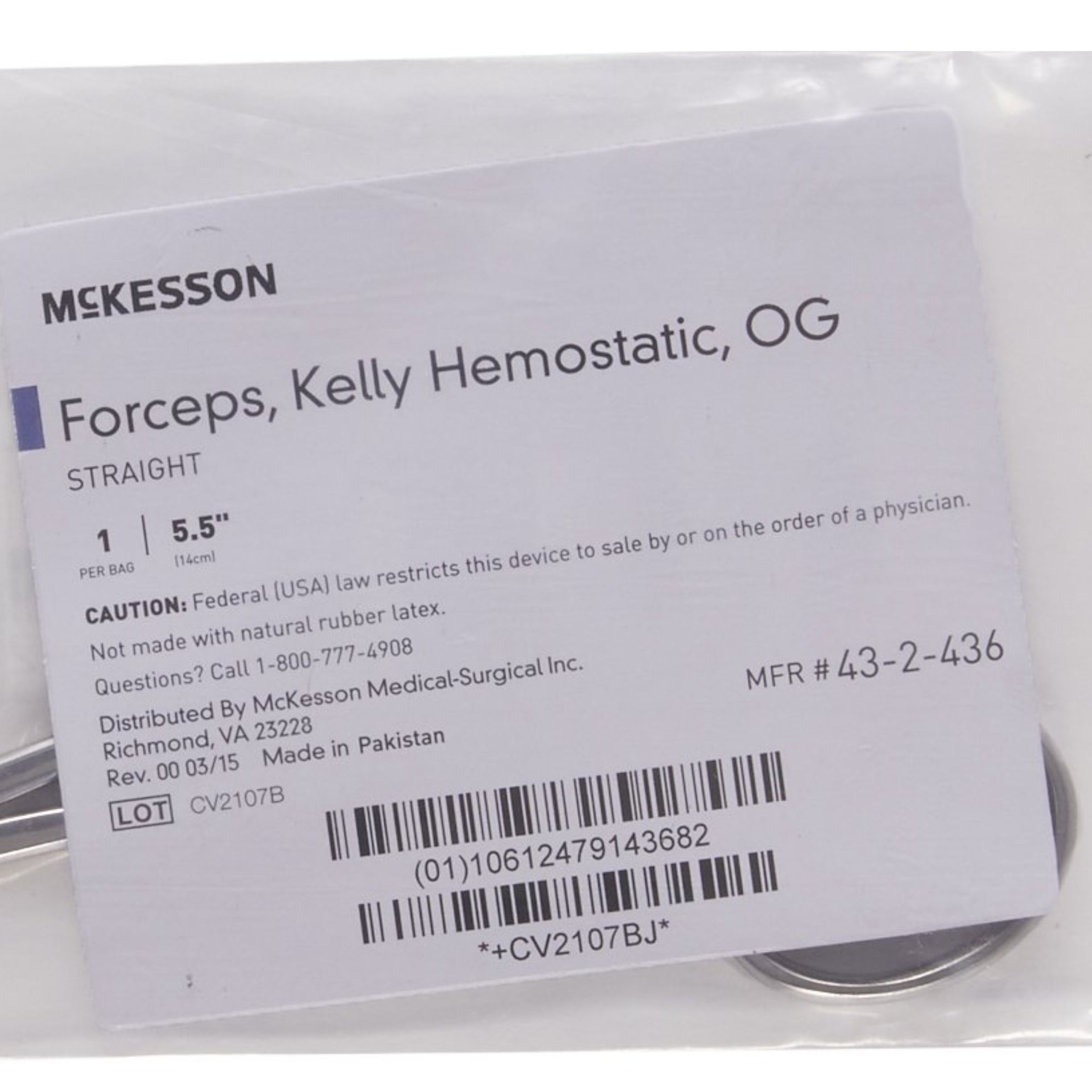 McKesson Kelly Forceps