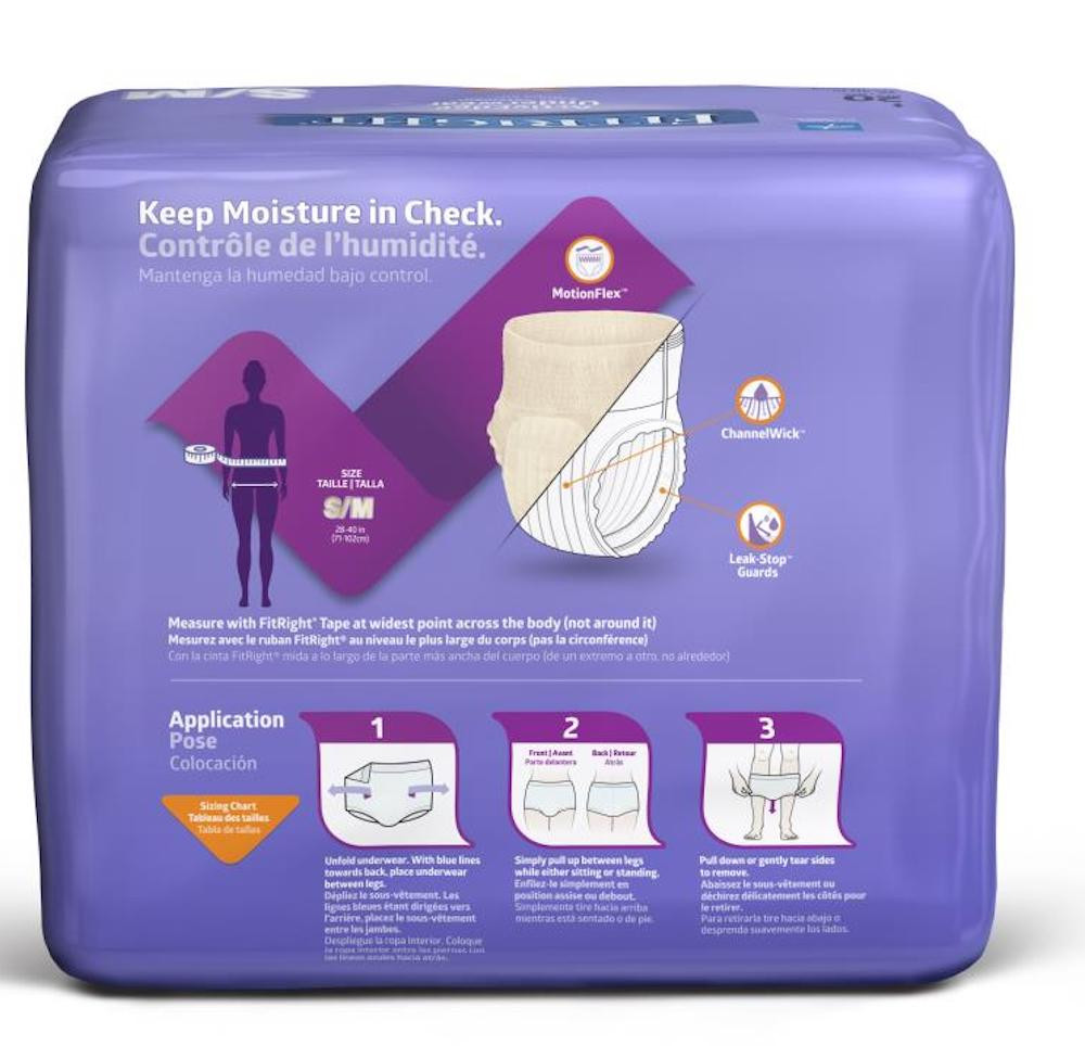 FitRight Ultra Underwear for Women, Heavy Absorbency, FIT23WSMZ, S/M (28"-40") - Bag of 20