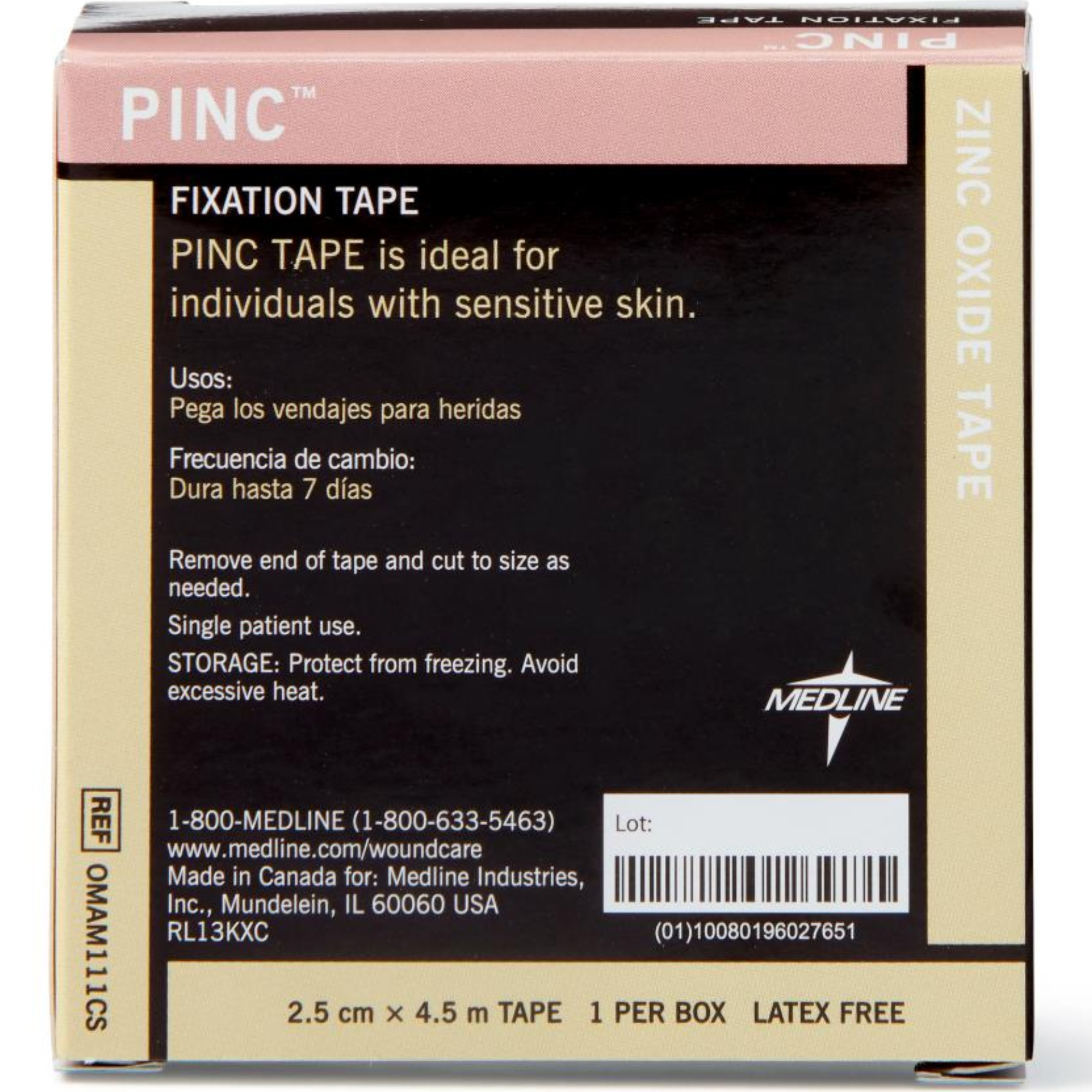 Medline Pinc Zinc Oxide Fixation Tape
