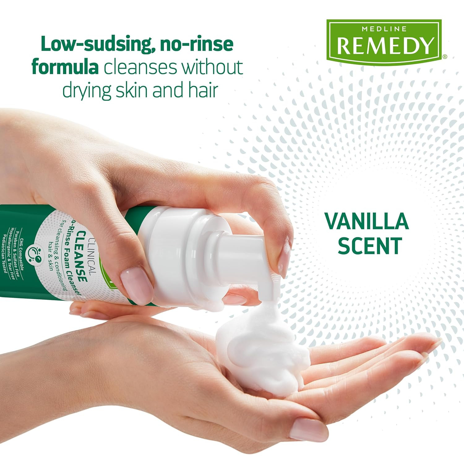 Medline Remedy Phytoplex No-Rinse Foam Cleanser, Pump Bottle, MSC092104, 4 oz. - Case of 24