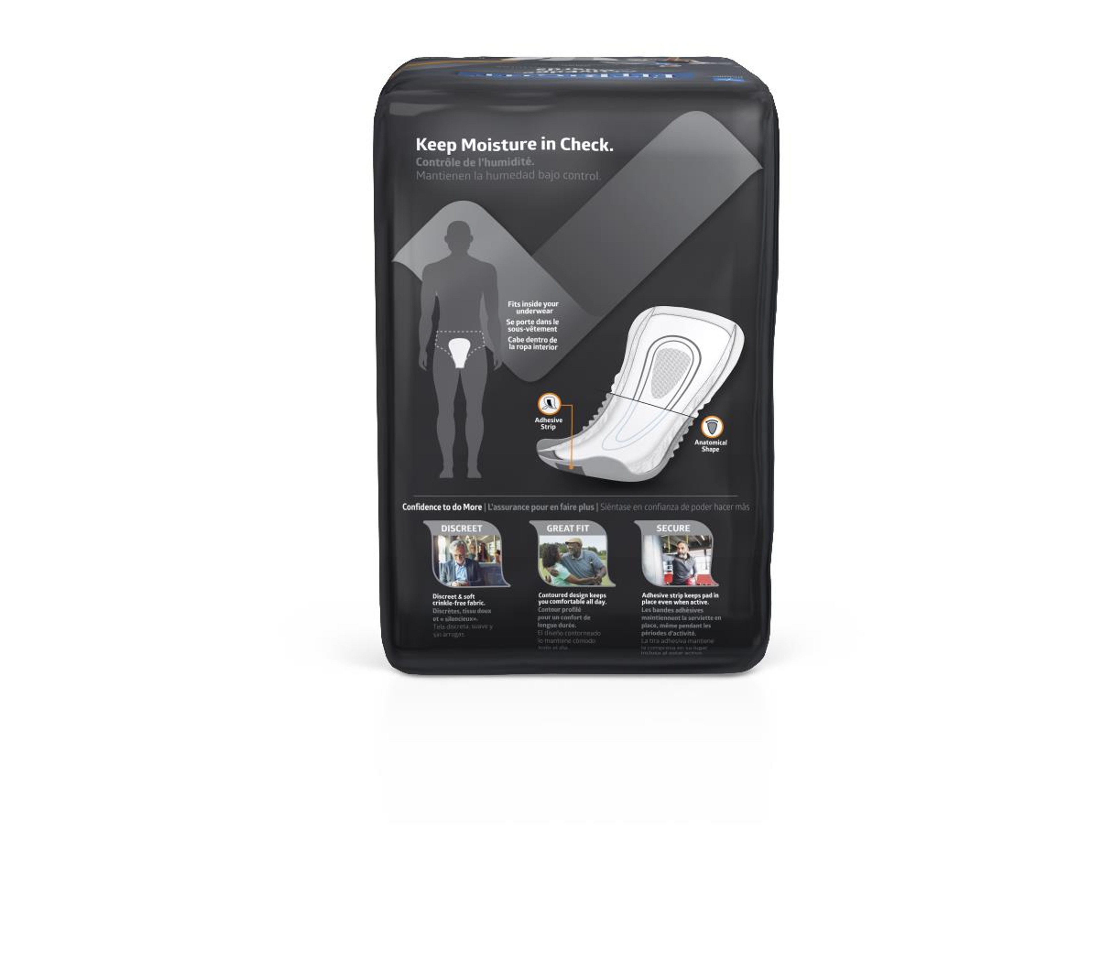 FitRight ActiveEdge Guards Incontinence Liners for Men, Level 3