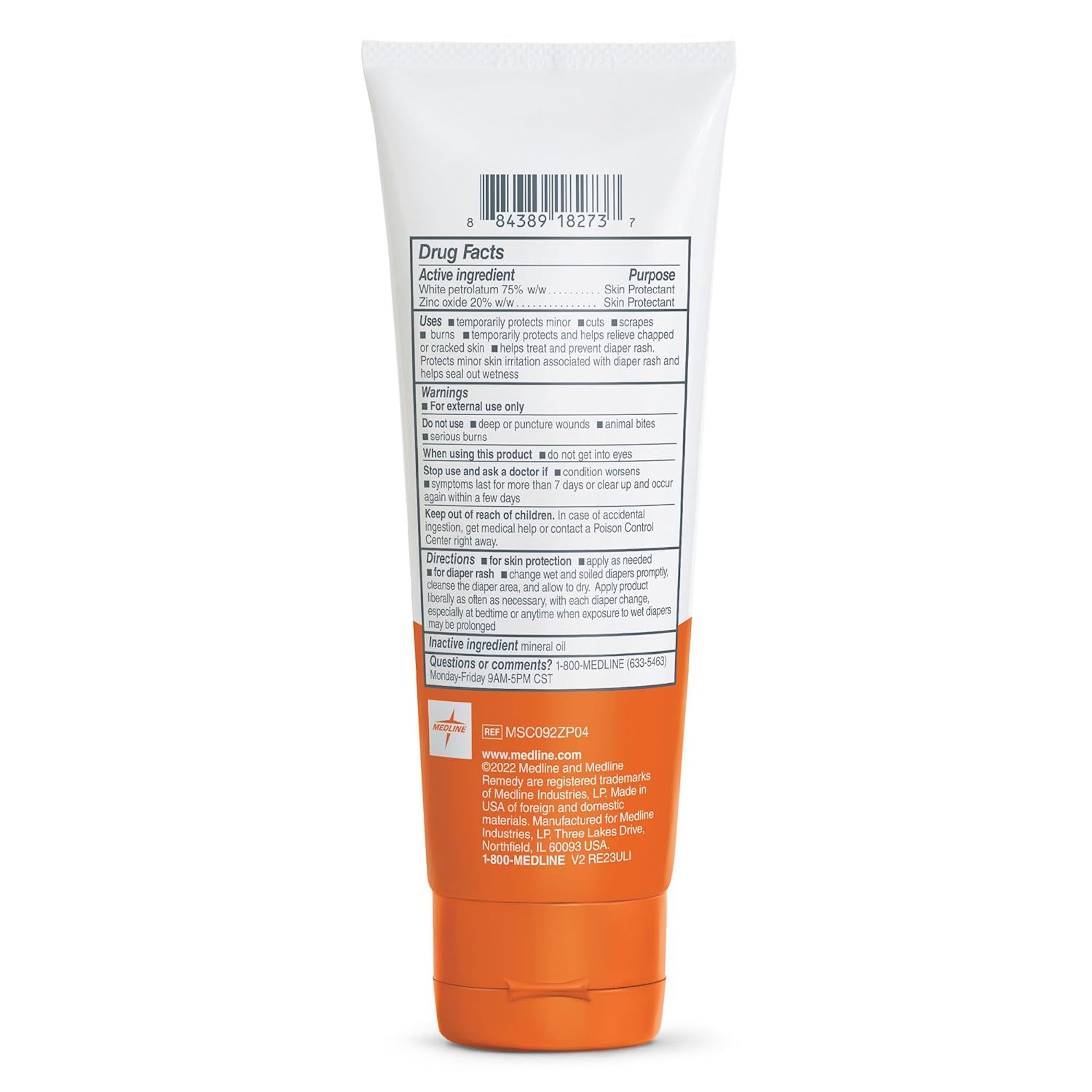 Medline Remedy Essentials Zinc Skin Protectant Paste