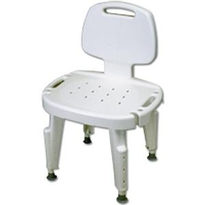 Maddak Inc Bath Safe Adjustable Shower Seat with Back, No Arms, 727142101, 1 Each