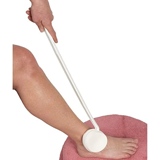 Maddak Lotion Applicator, Ribbed Handle, 12"