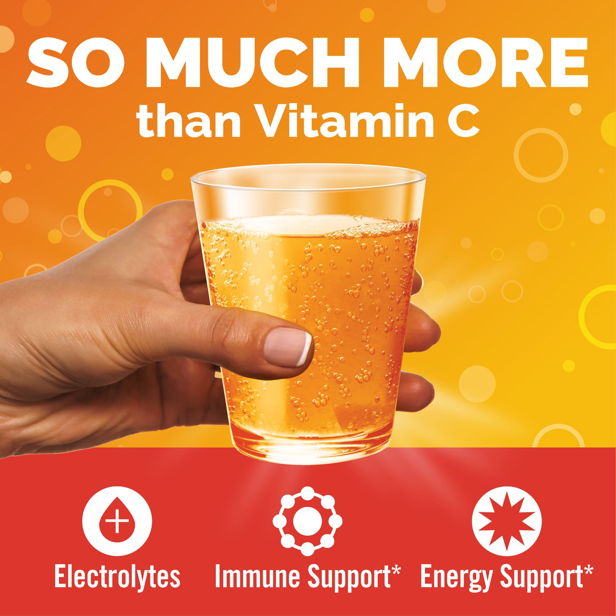 Emergen-C Daily Immune Support Vitamin C Supplement Powder, Super Orange