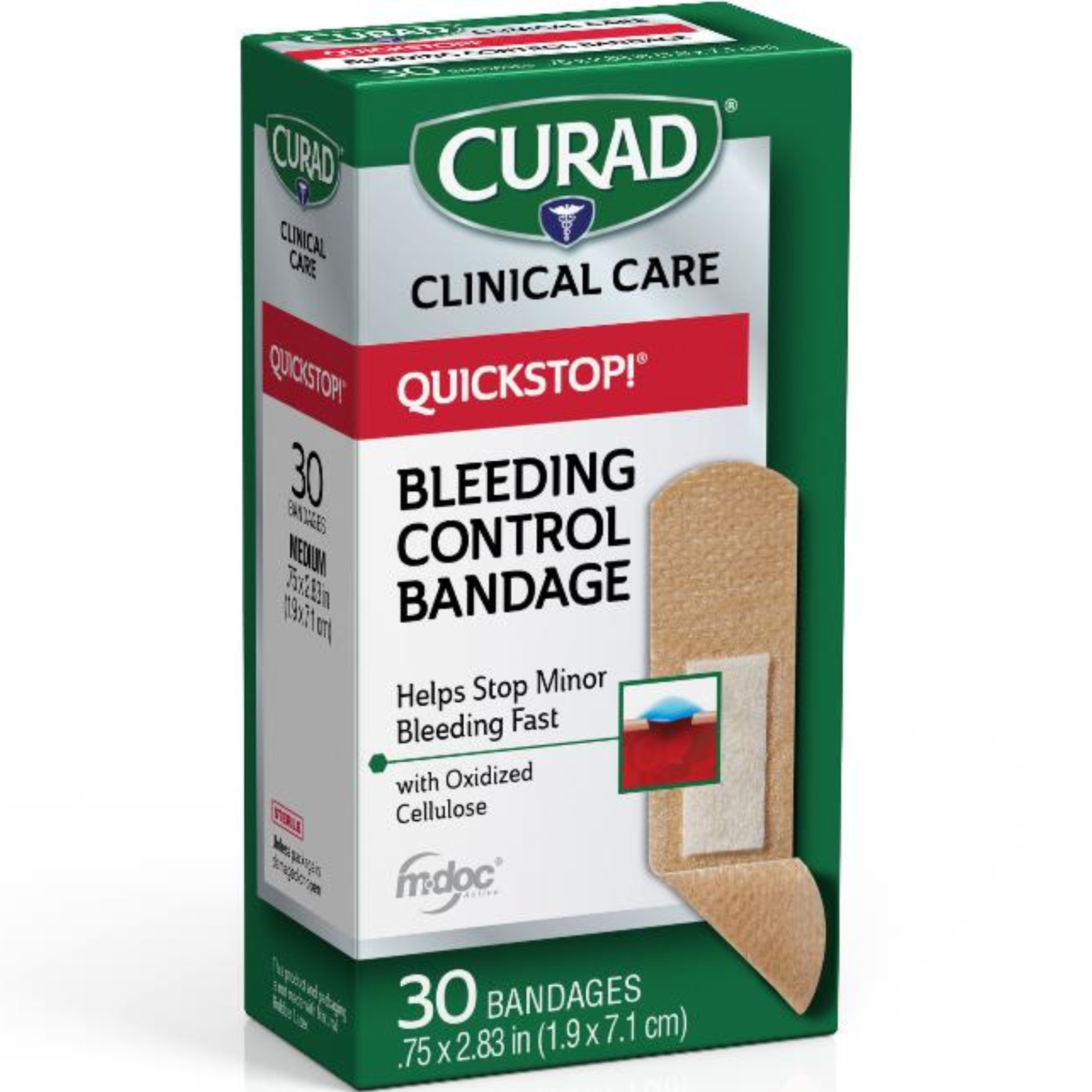 Curad QuickStop Bleeding Control Flex-Fabric Bandages