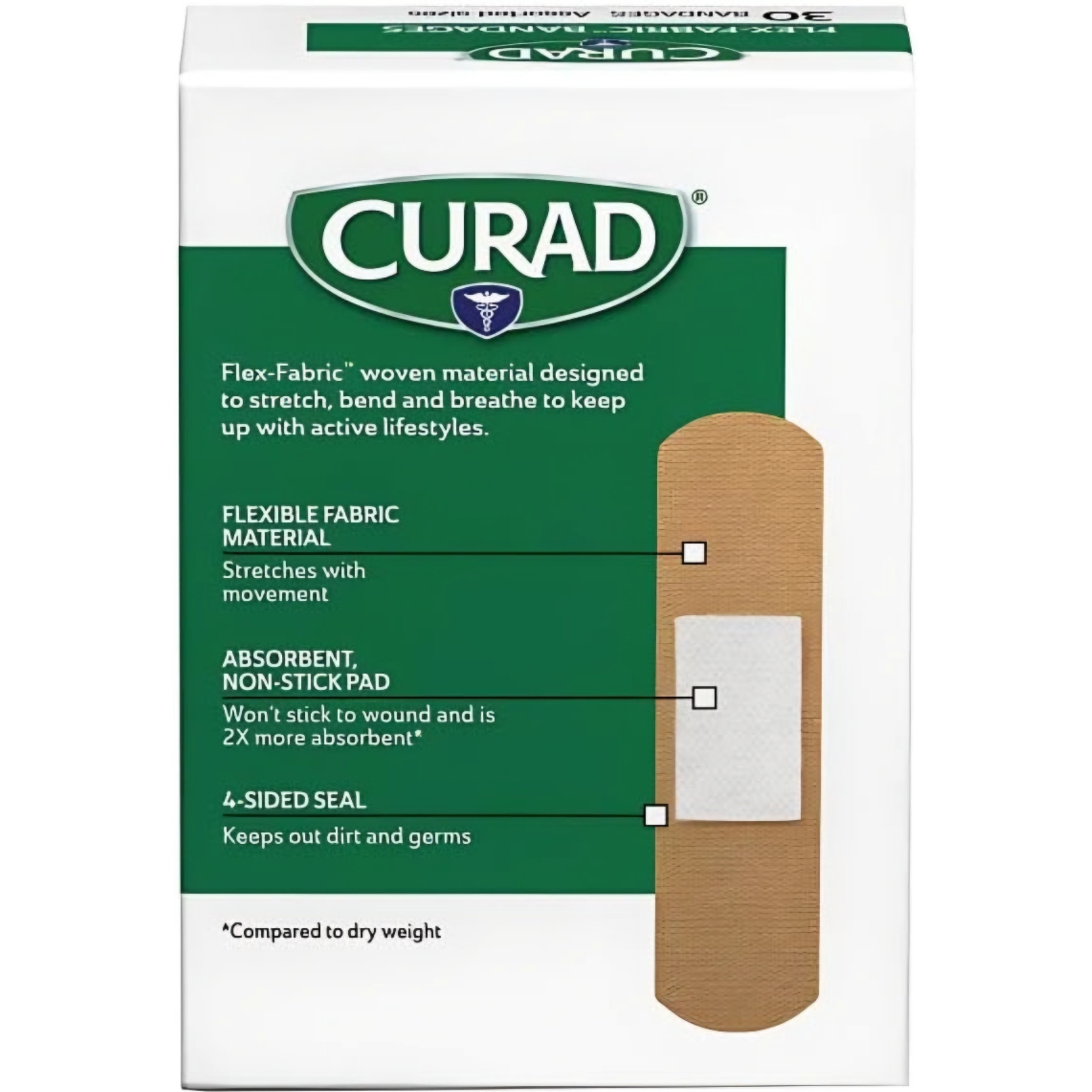 Curad Flex-Fabric Bandages, Assorted Sizes