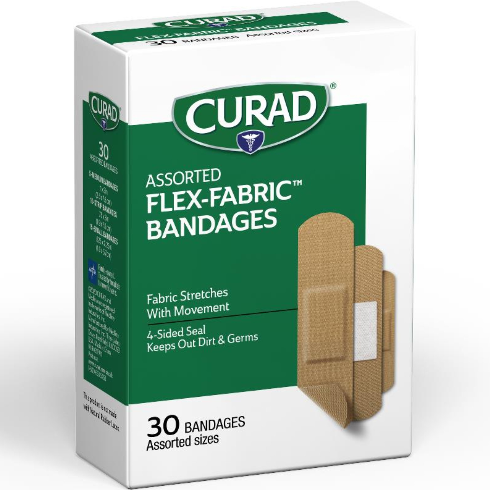 Curad Flex-Fabric Bandages, Assorted Sizes