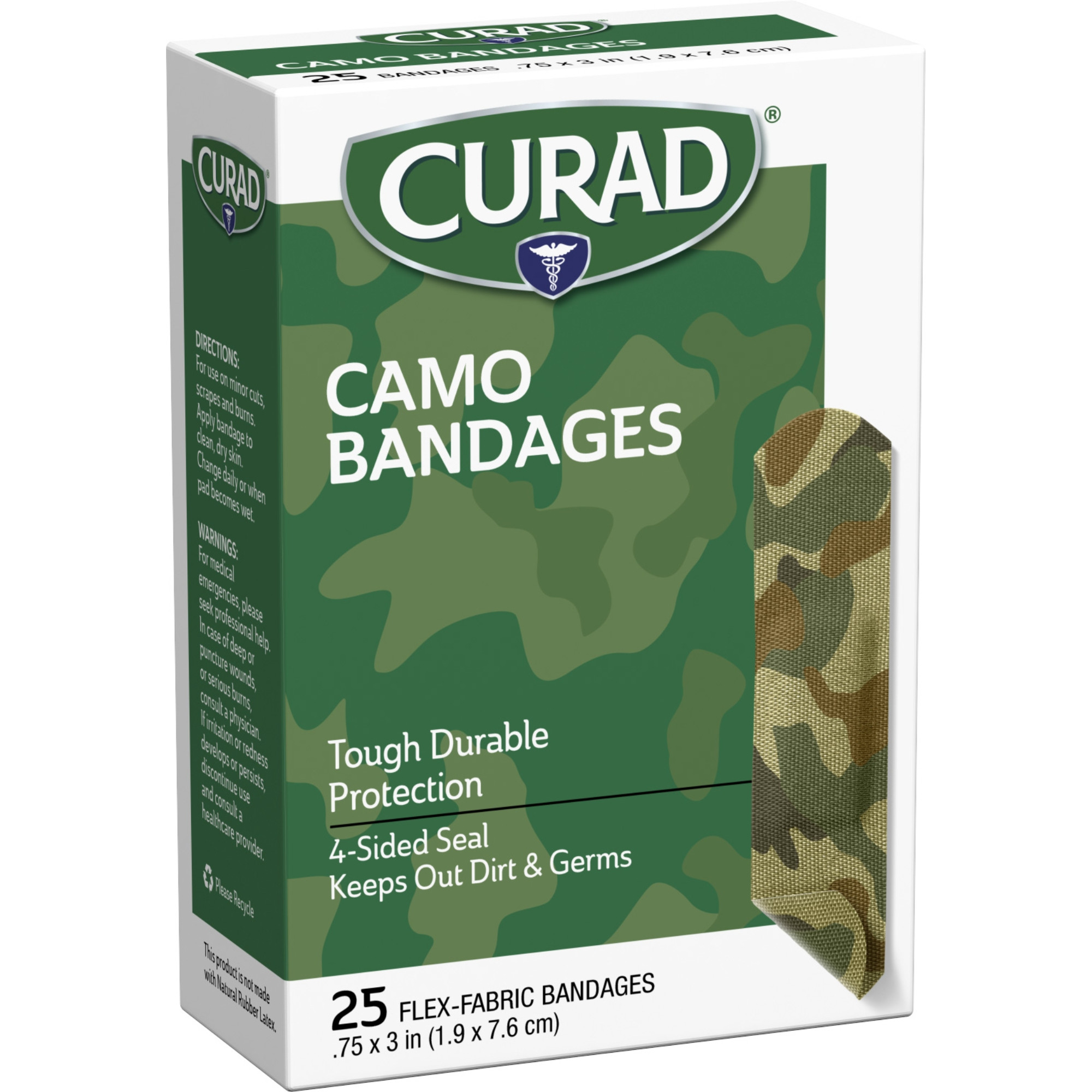 Curad Camp Camo Flex-Fabric Adhesive Bandages