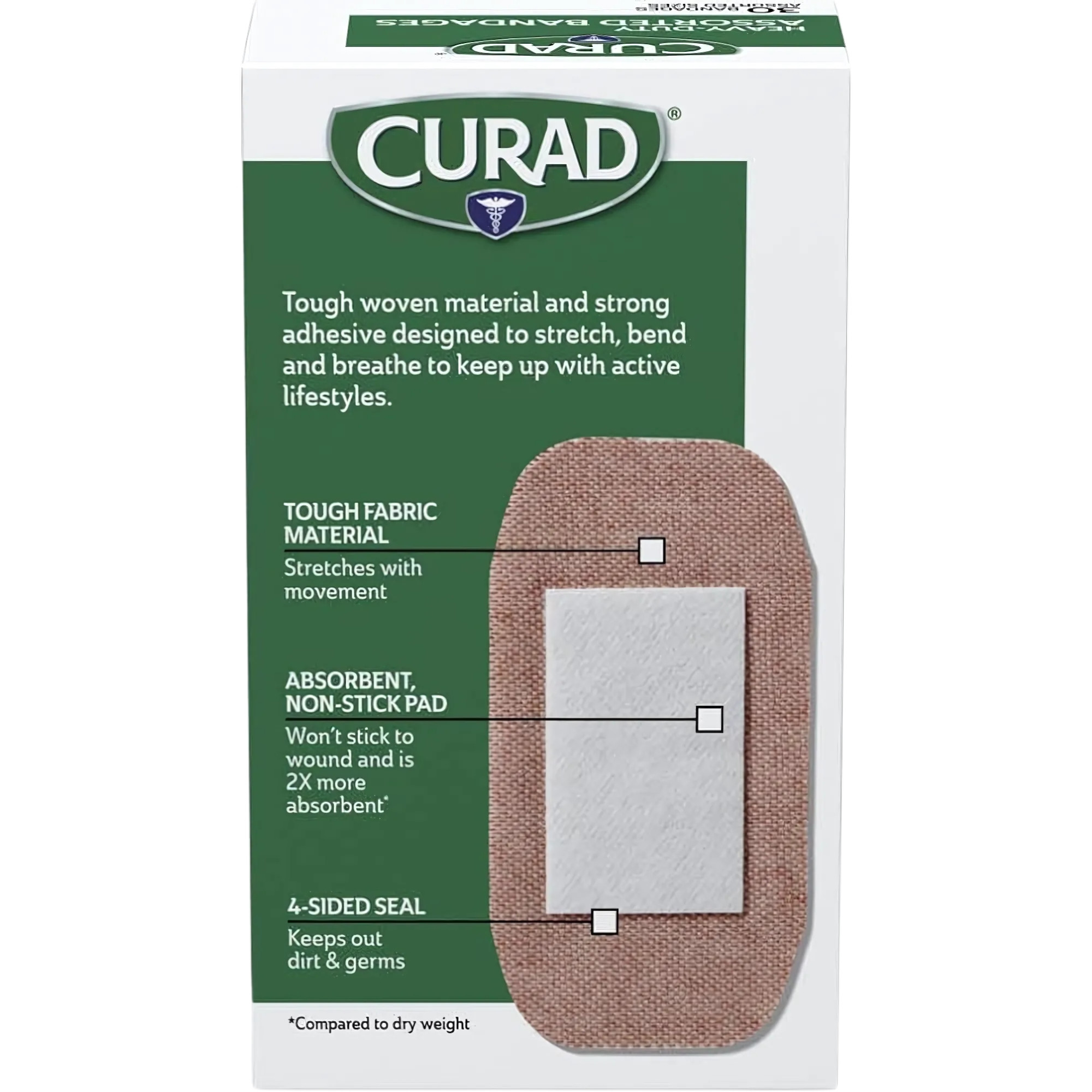Curad Heavy Duty Strip Adhesive Bandages