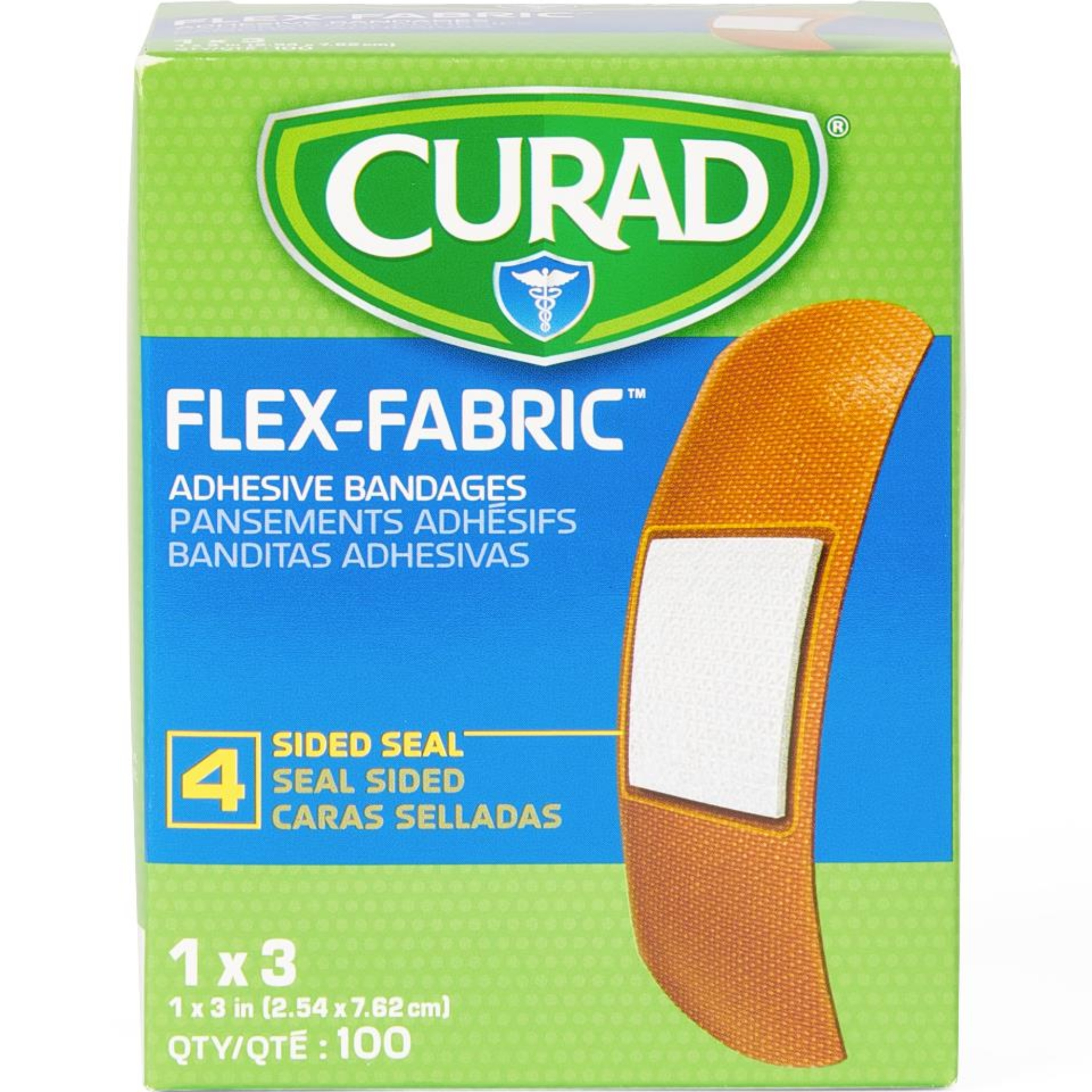 Curad Flex-Fabric Adhesive Bandage, 1 x 3 inches