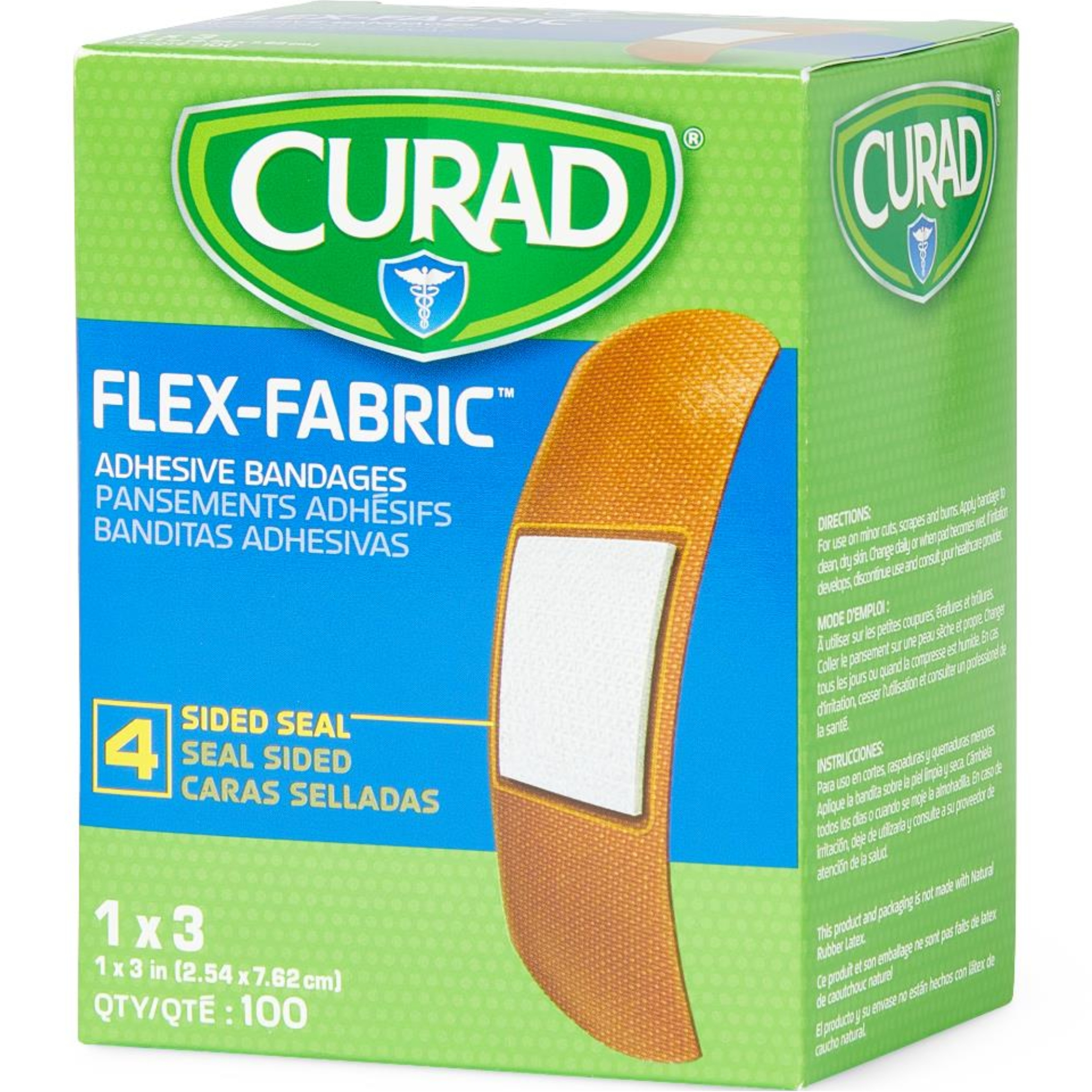 Curad Flex-Fabric Adhesive Bandage, 1 x 3 inches