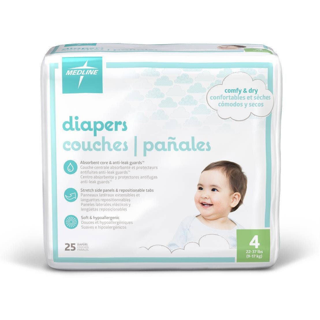 Medline Disposable Baby Diapers