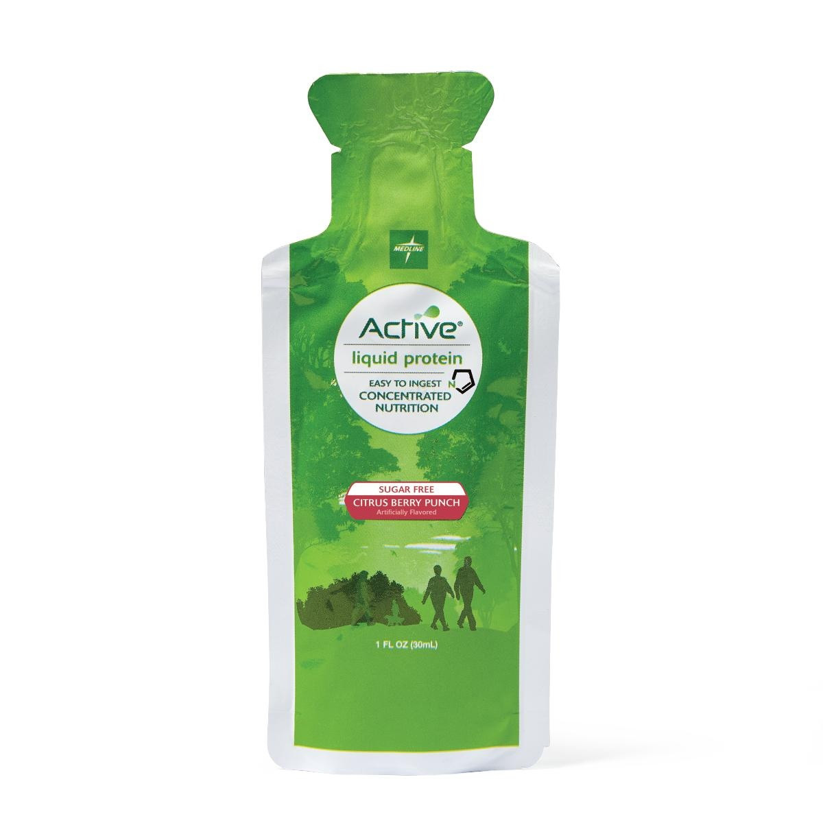 Active Liquid Protein Nutritional Supplement, Sugar-Free, Berry Flavor, 30 oz., ENT693SFCBUD, 1 oz. Packets - Case of 100