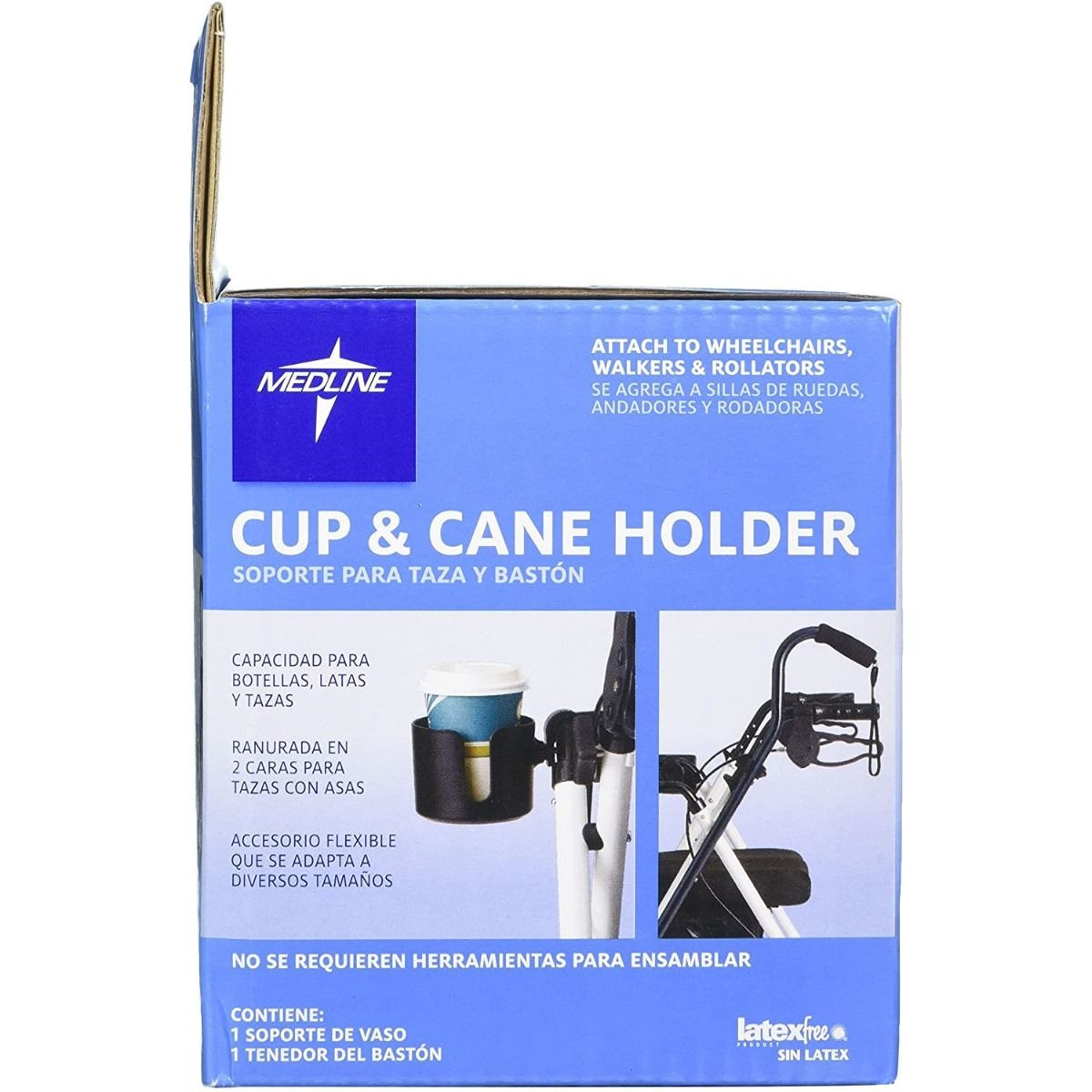Medline Cup and Cane Holder, MDSCUPCANEHW, Case of 6