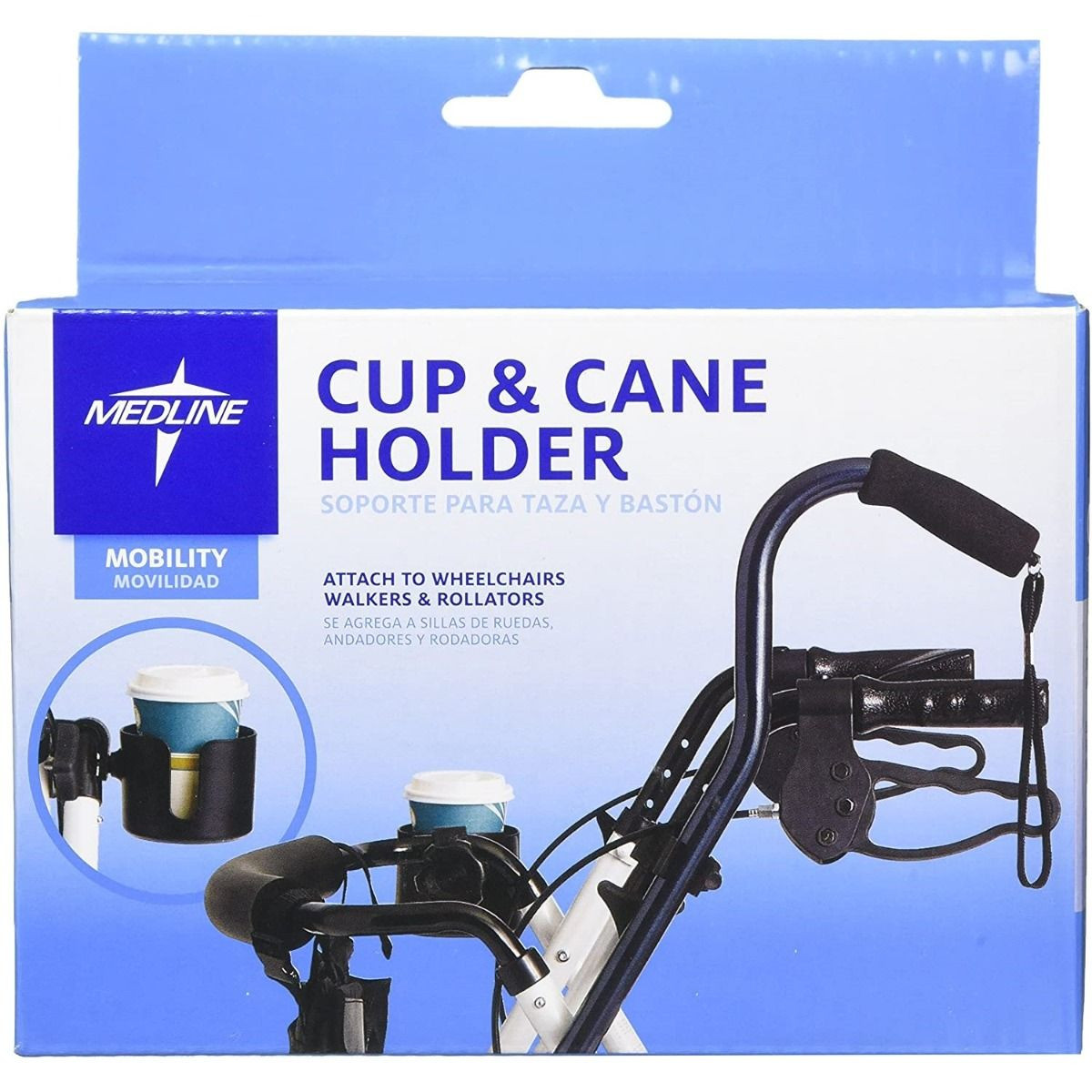 Medline Cup and Cane Holder, MDSCUPCANEHW, Case of 6