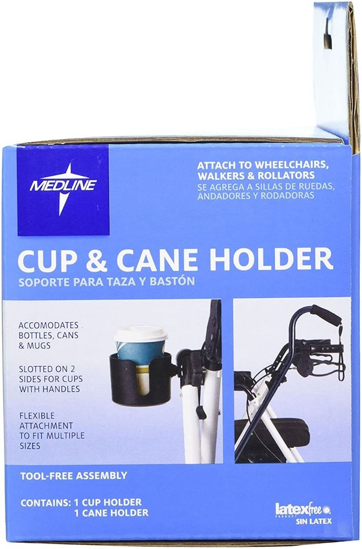 Medline Cup and Cane Holder, MDSCUPCANEHW, Case of 6