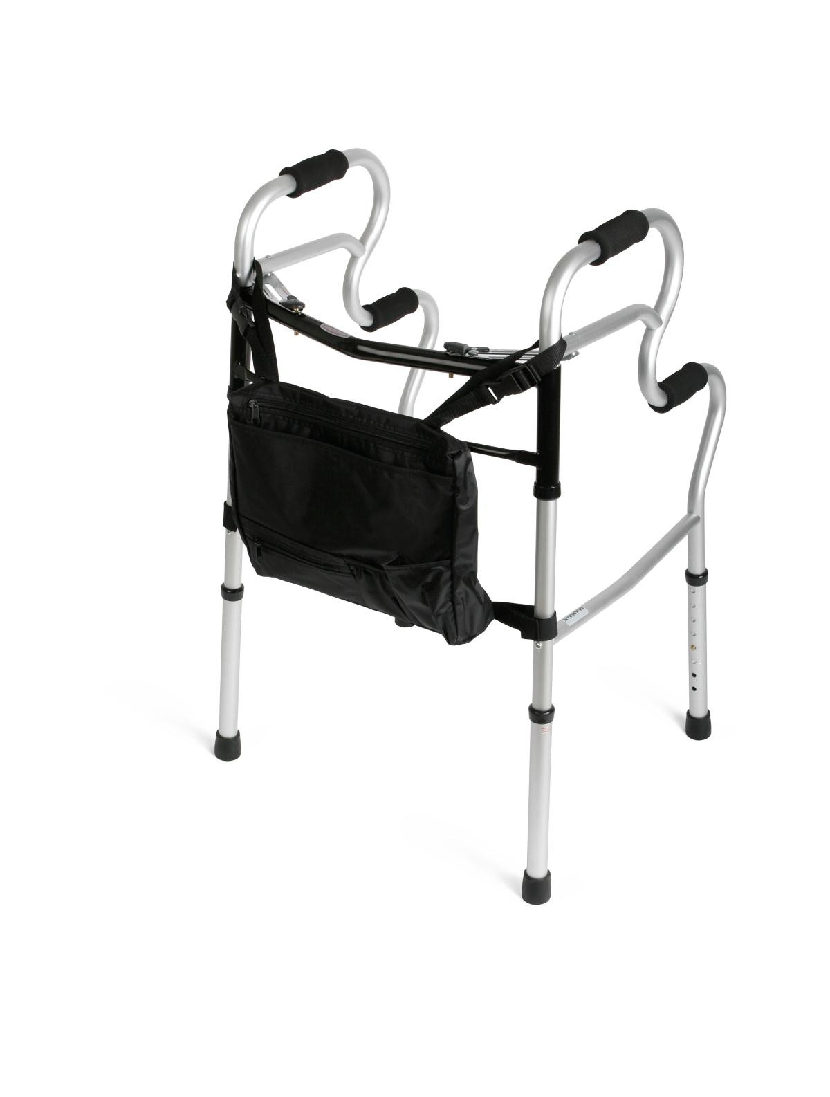 Medline 3-in-1 Stand Assist Folding Walker with Bag, MDS86410UR, Silver - Case of 2