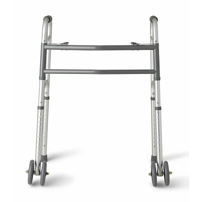 Medline Bariatric Folding Walker, Extra Wide, 5" Wheels, MDS86410XWW, Case of 1