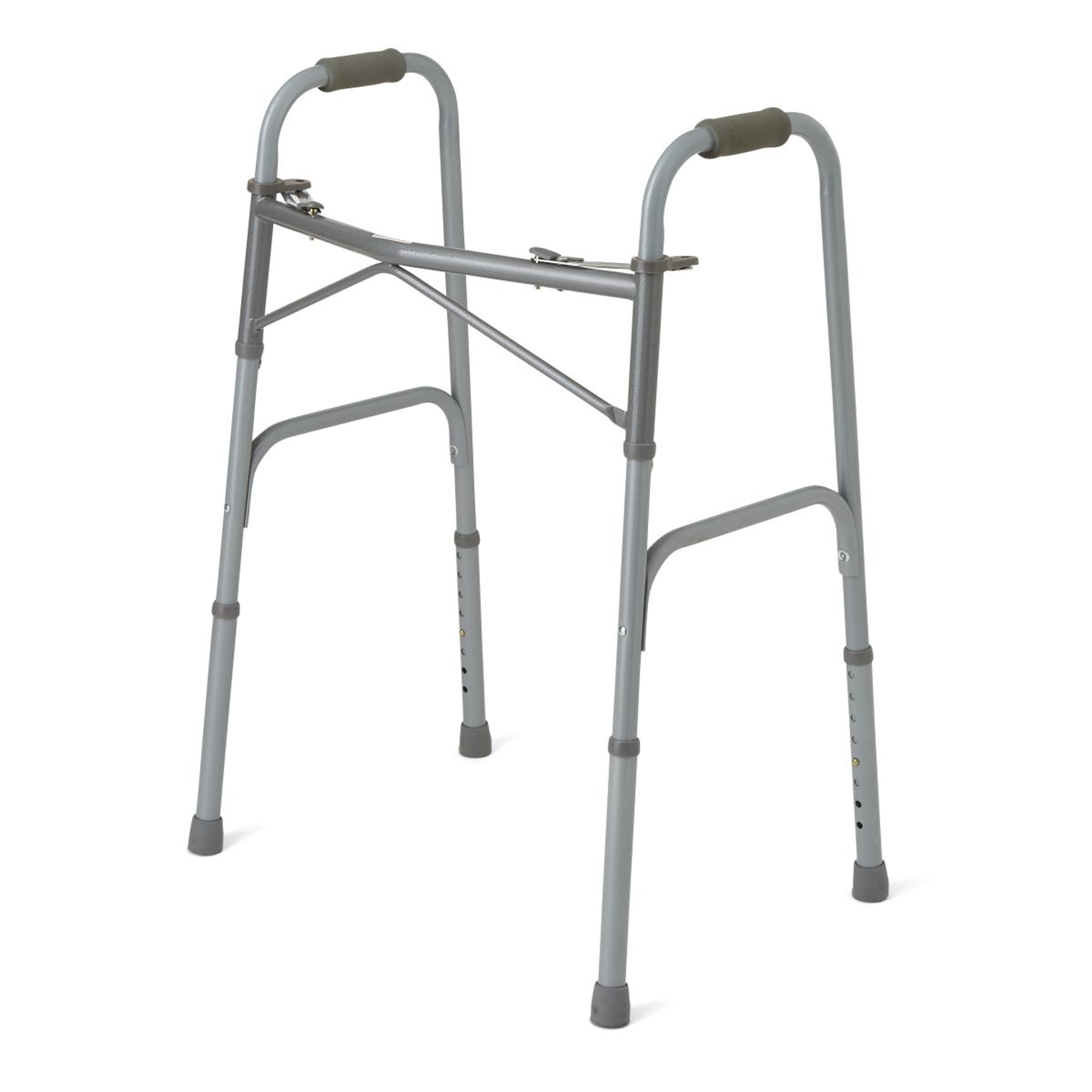 Medline Bariatric Folding Walker, 650 lb. Capacity, Gray, 5" Wheels, MDS86410XWB, 1 Each