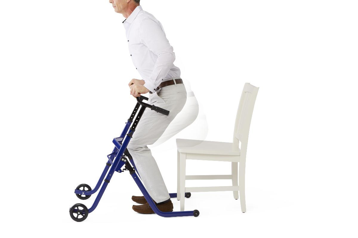 Medline Stand and Go Walker, 5" Wheels, MDS86410SGB, Blue - 1 Each