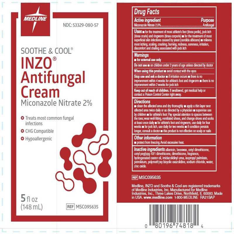 Medline Soothe and Cool INZO Antifungal Cream, MSC095635H, Ingredients