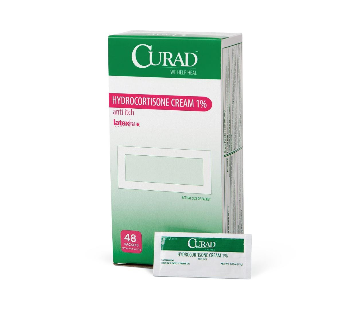 Curad Anti-Itch Hydrocortisone Cream, CUR015408Z, Box of 48