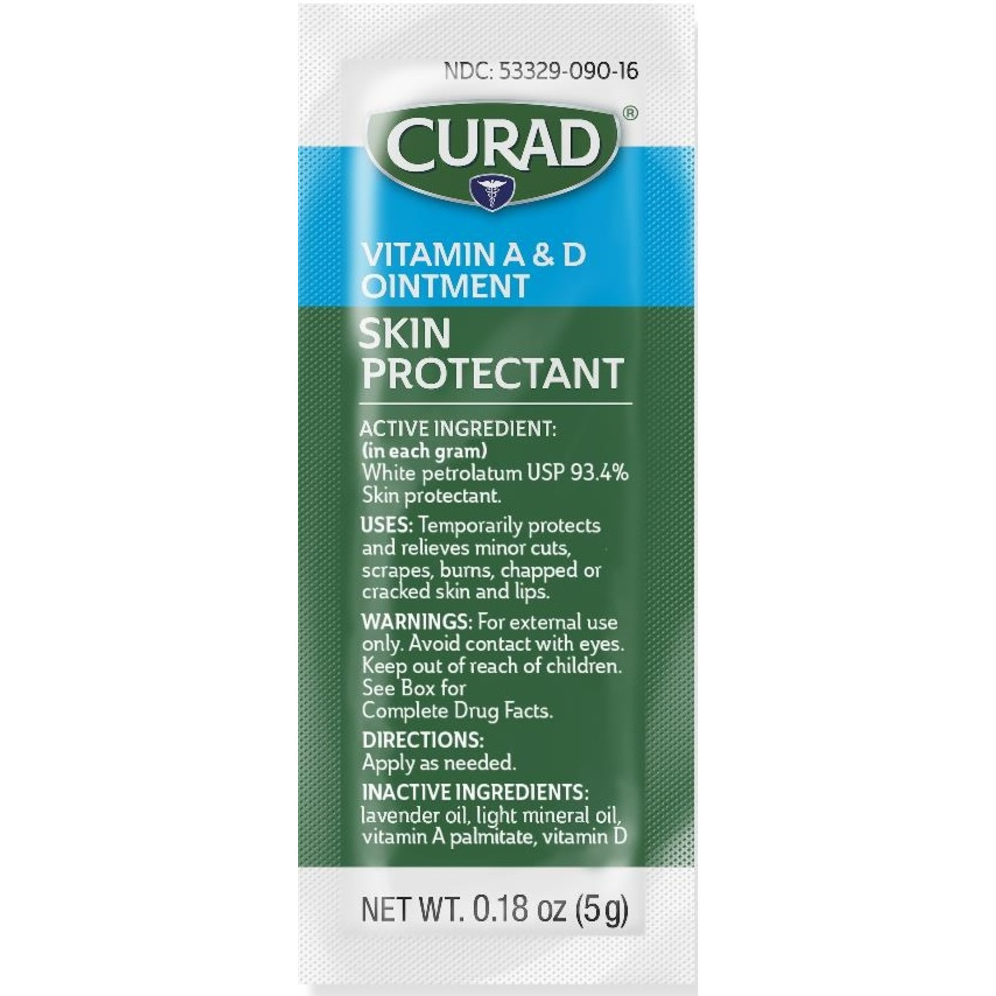 Curad Vitamin A and D Ointment, CUR003545Z, 5 g Foil Packet - Box of 144