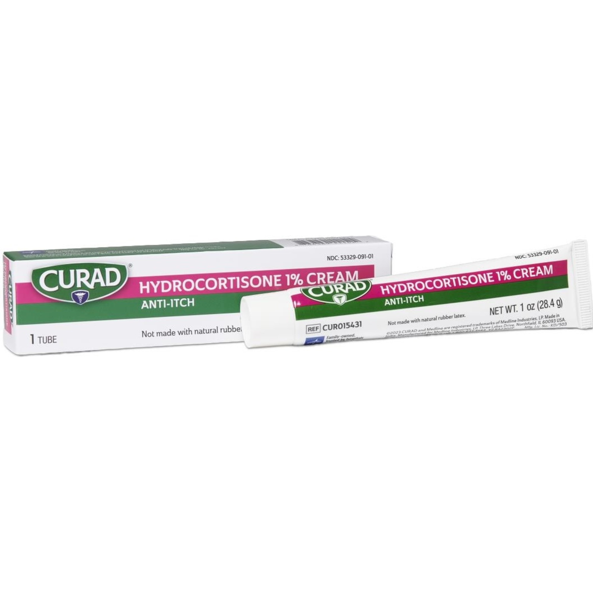 Curad Hydrocortisone Anti-Itch Cream, CUR015431, 1 oz. Tube - Case of 12