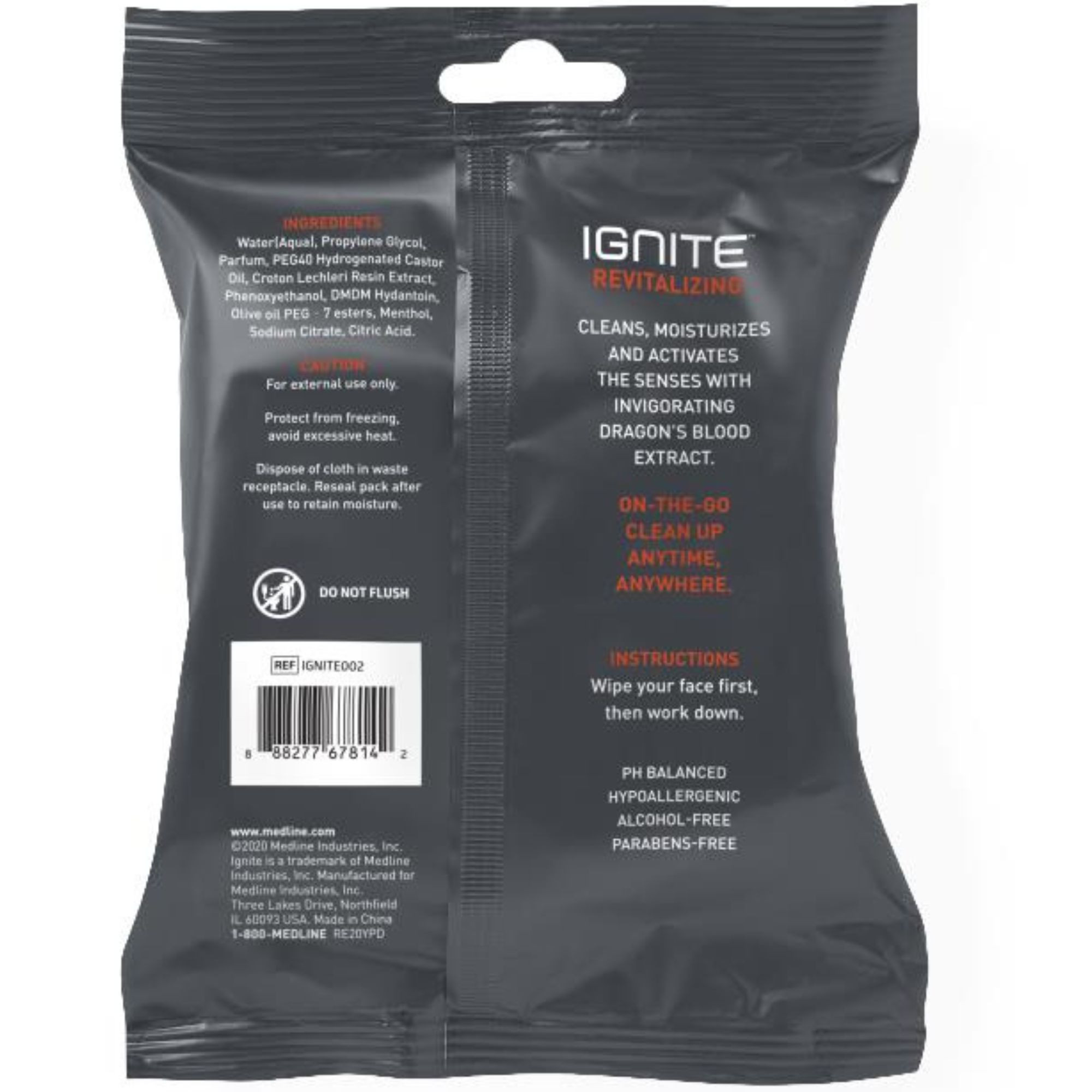 Ignite Revitalizing Scented Body Wipes, IGNITE002, Case of 30