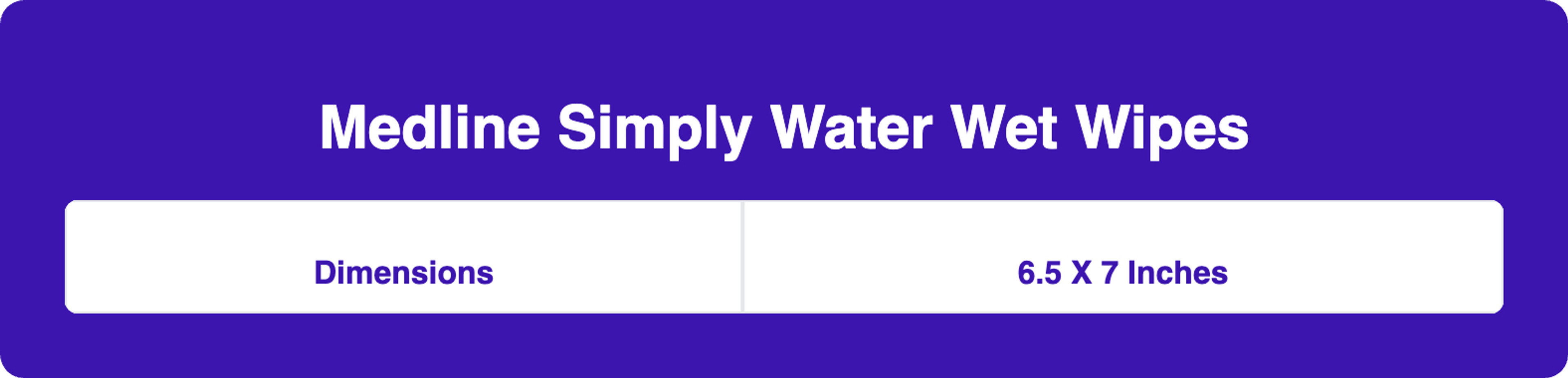 Medline Simply Water Wet Wipes, SWW720, Case of 12