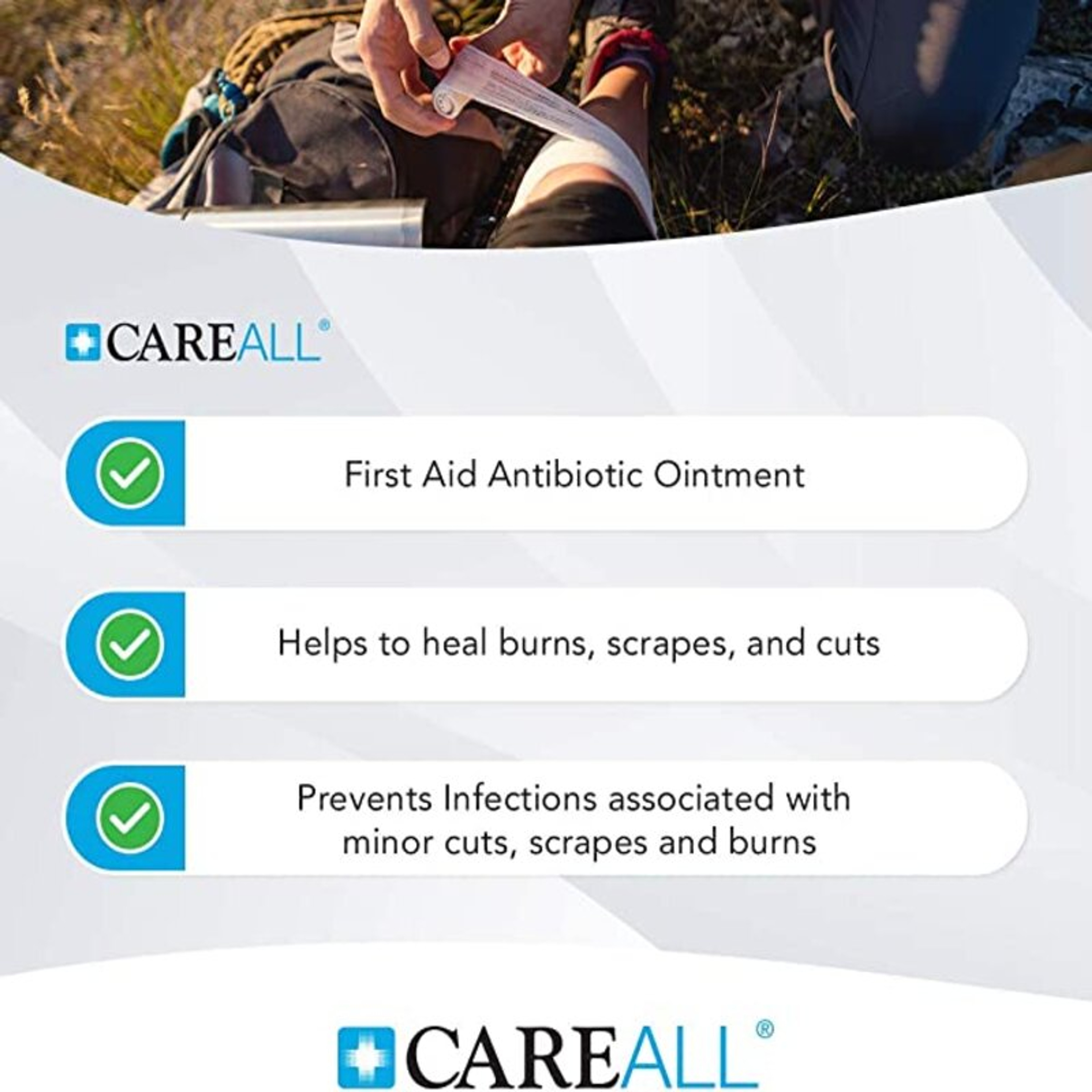 CareALL Bacitracin First Aid Antibiotic, 1 oz., Prevents Infections