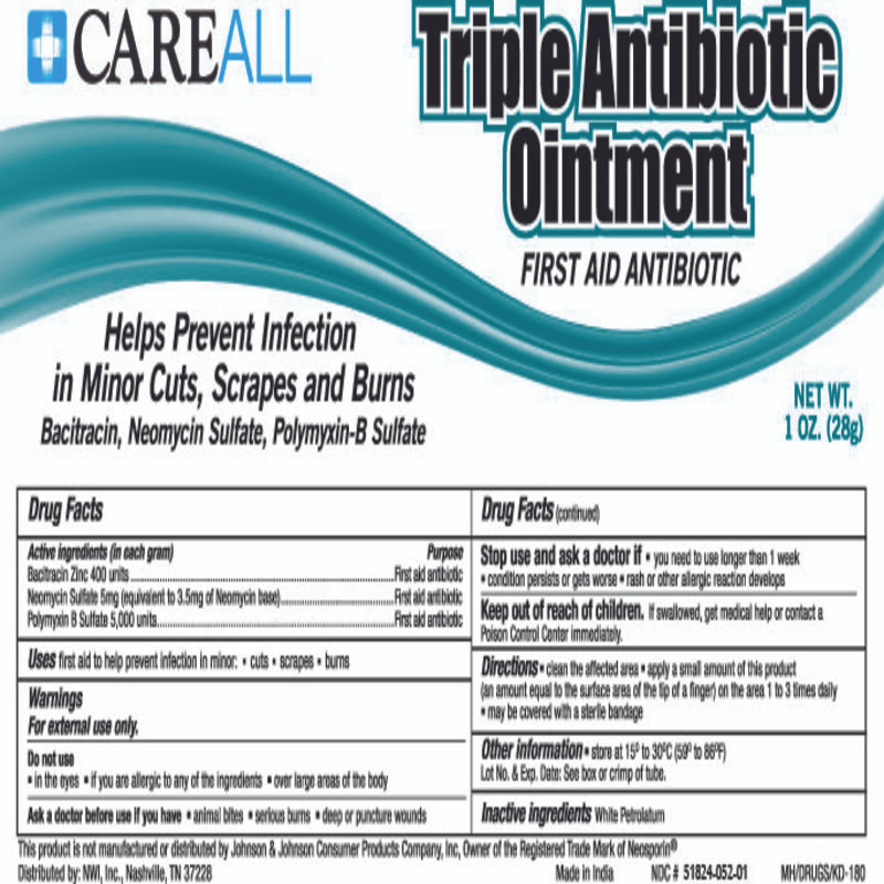 CareALL Bacitracin First Aid Antibiotic, 1 oz., Drug Facts