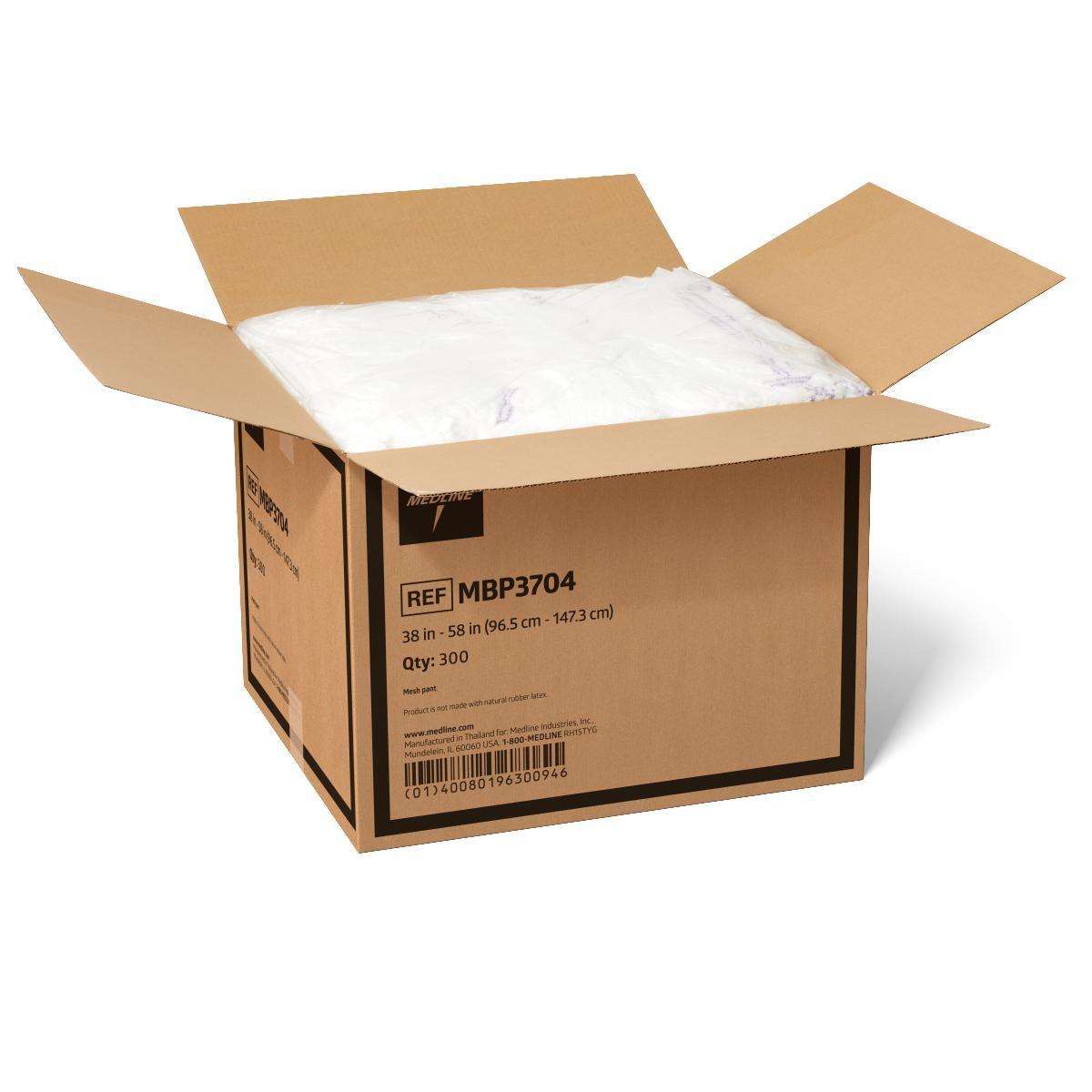 Medline Protection Plus Mesh Incontinence Underpants, MBP3202, L (30-45") - Case of 400