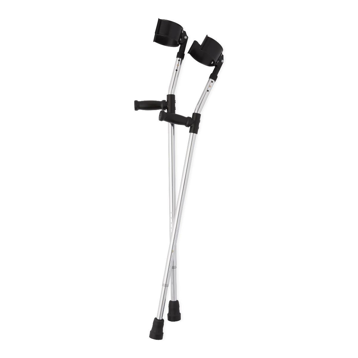Medline Guardian Aluminum Forearm Crutches, G05160, Tall Adult (5'10"- 6'6") - 1 Pair