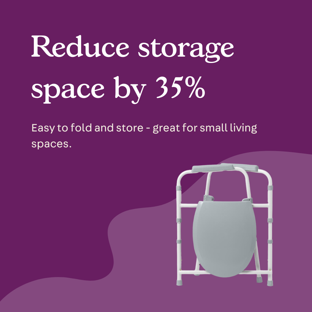 Medline 3-in-1 Steel Elongated Folding Commode