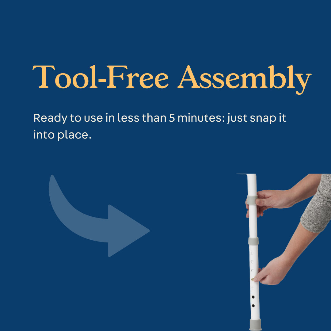 Medline 3-in-1 Steel Elongated Folding Commode