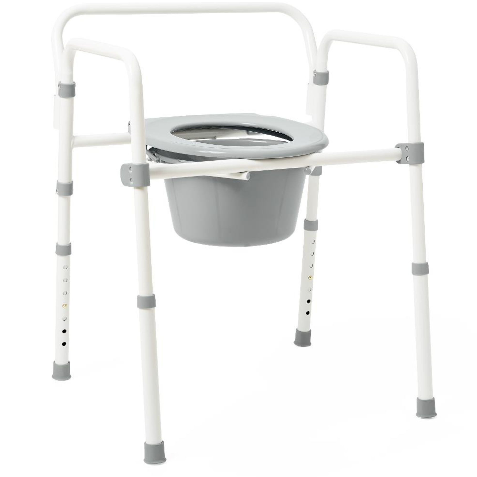 Medline 3-in-1 Economy Steel Folding Commode, G1-202EX4, Case of 4