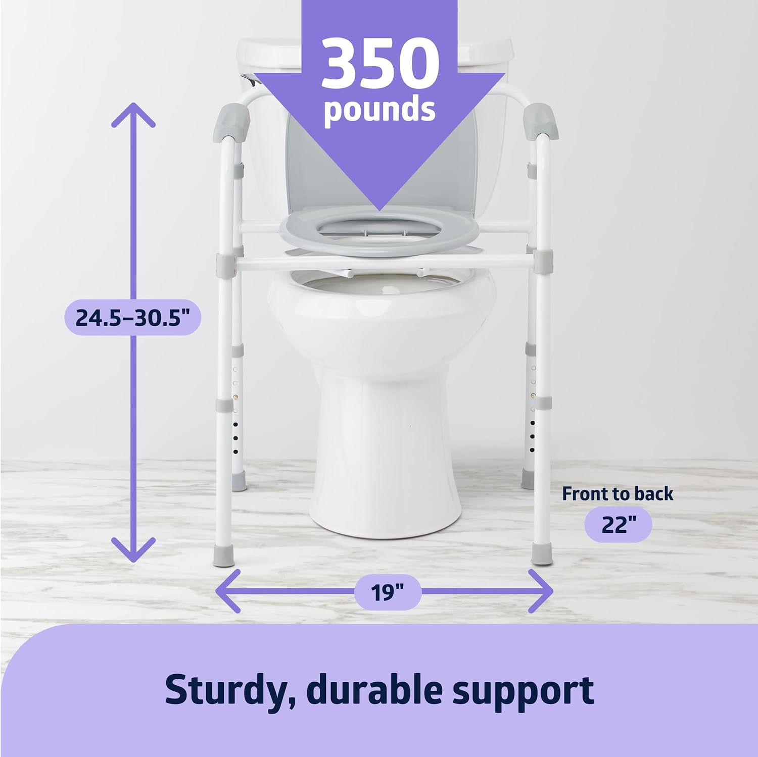 Medline 3-in-1 Steel Folding Commode