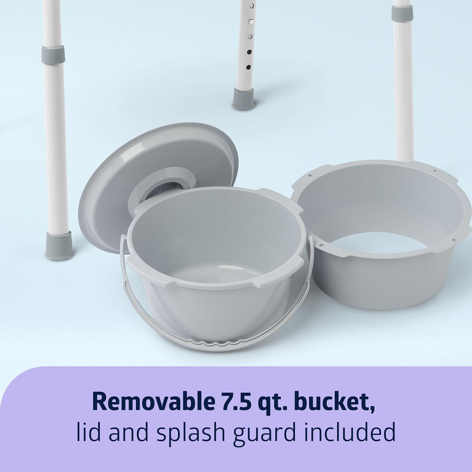 Medline 3-in-1 Steel Folding Commode