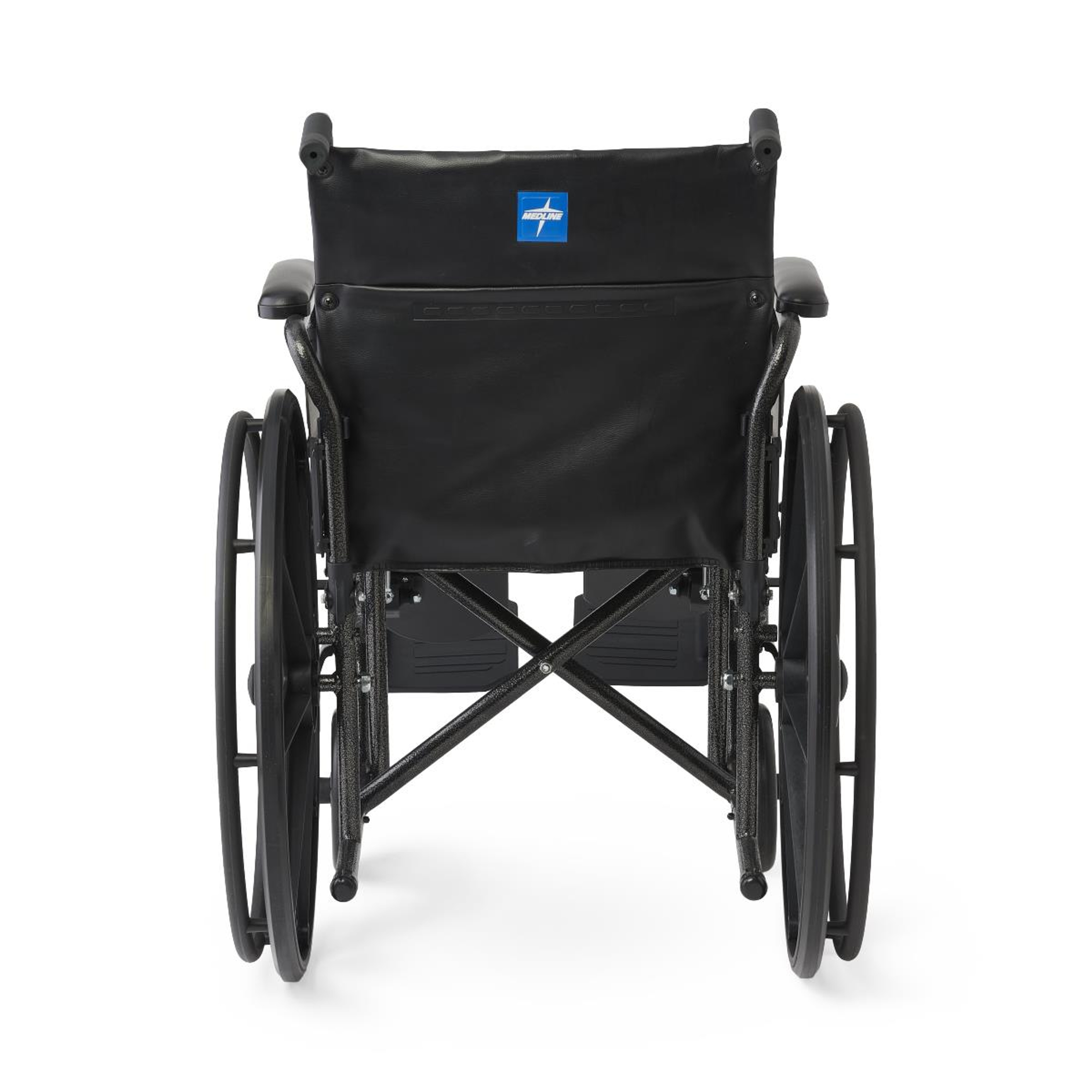 Medline K1 Wheelchair, Swing Back Desk-Length Arms, Elevating Leg Rests, Vinyl , K1166V22E, 16" - 1 Each