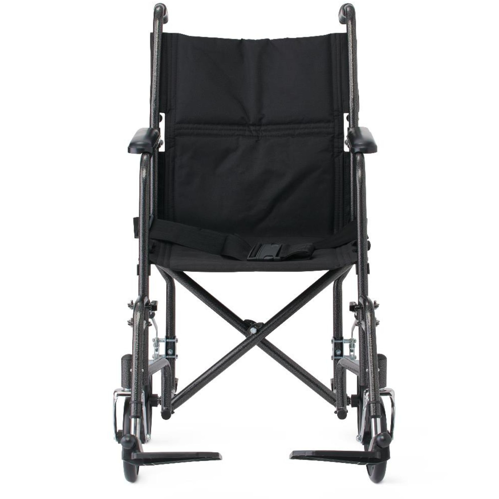 Medline Basic Steel Transport Chair, Swing-Away Footrests, 8", MDS808200B, 1 Each