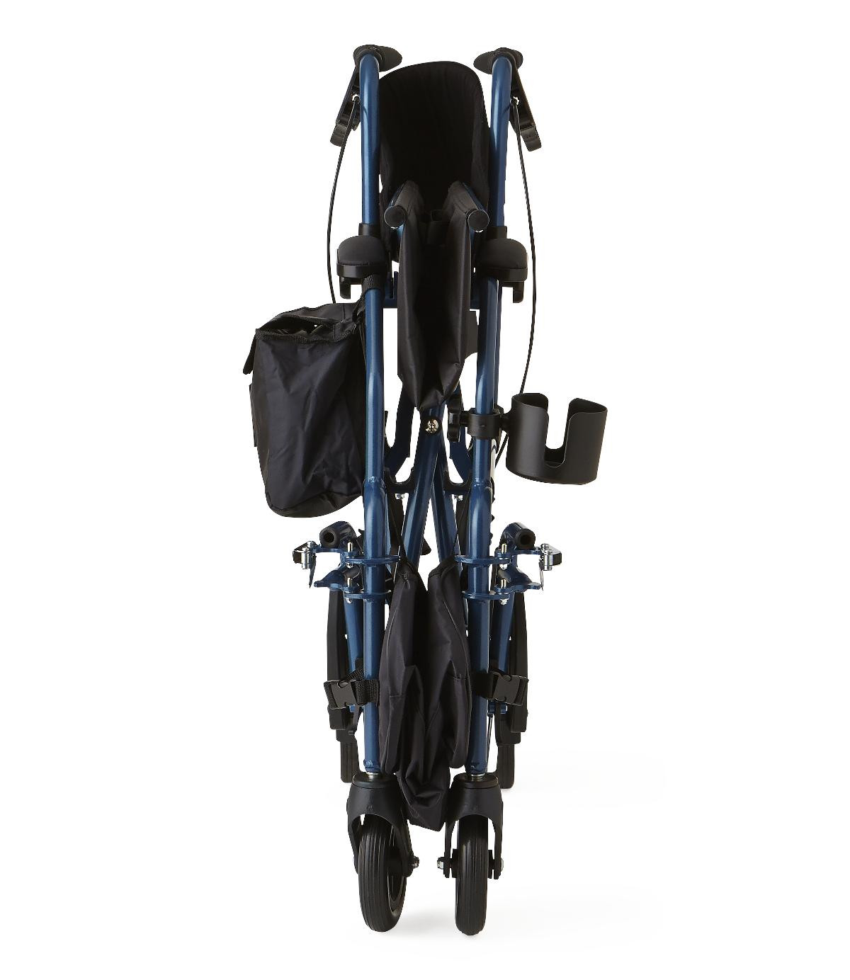 Medline Translator Combination Transport Chair and Rollator, Swing-Away Footrests, 8", MDS808200TR, Blue - 1 Each