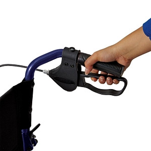 Medline Basic Aluminum Transport Chair, Permanent Full-Length Arms, Swing-Away Footrests, 12'