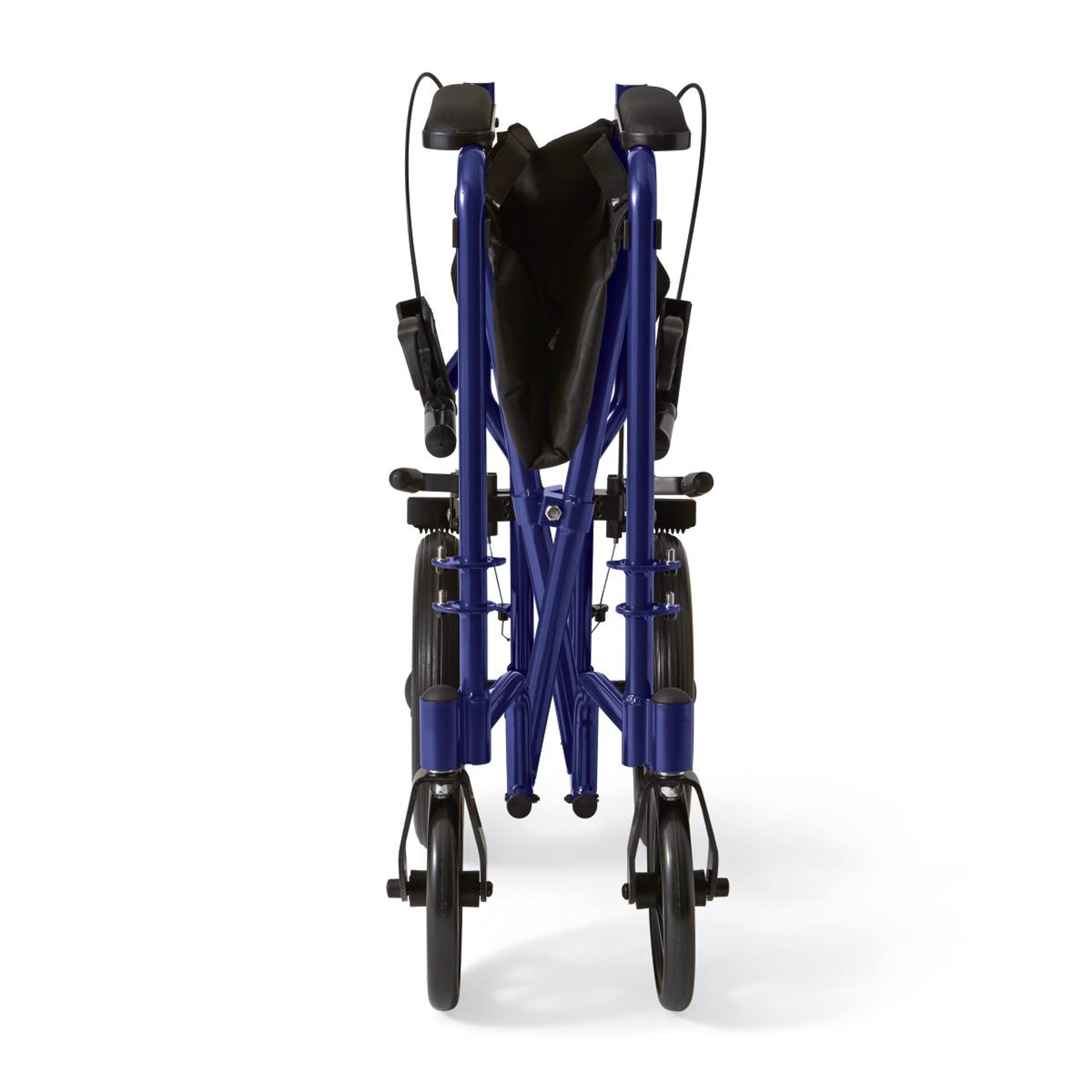 Medline Basic Aluminum Transport Chair, Permanent Full-Length Arms, Swing-Away Footrests, 12'