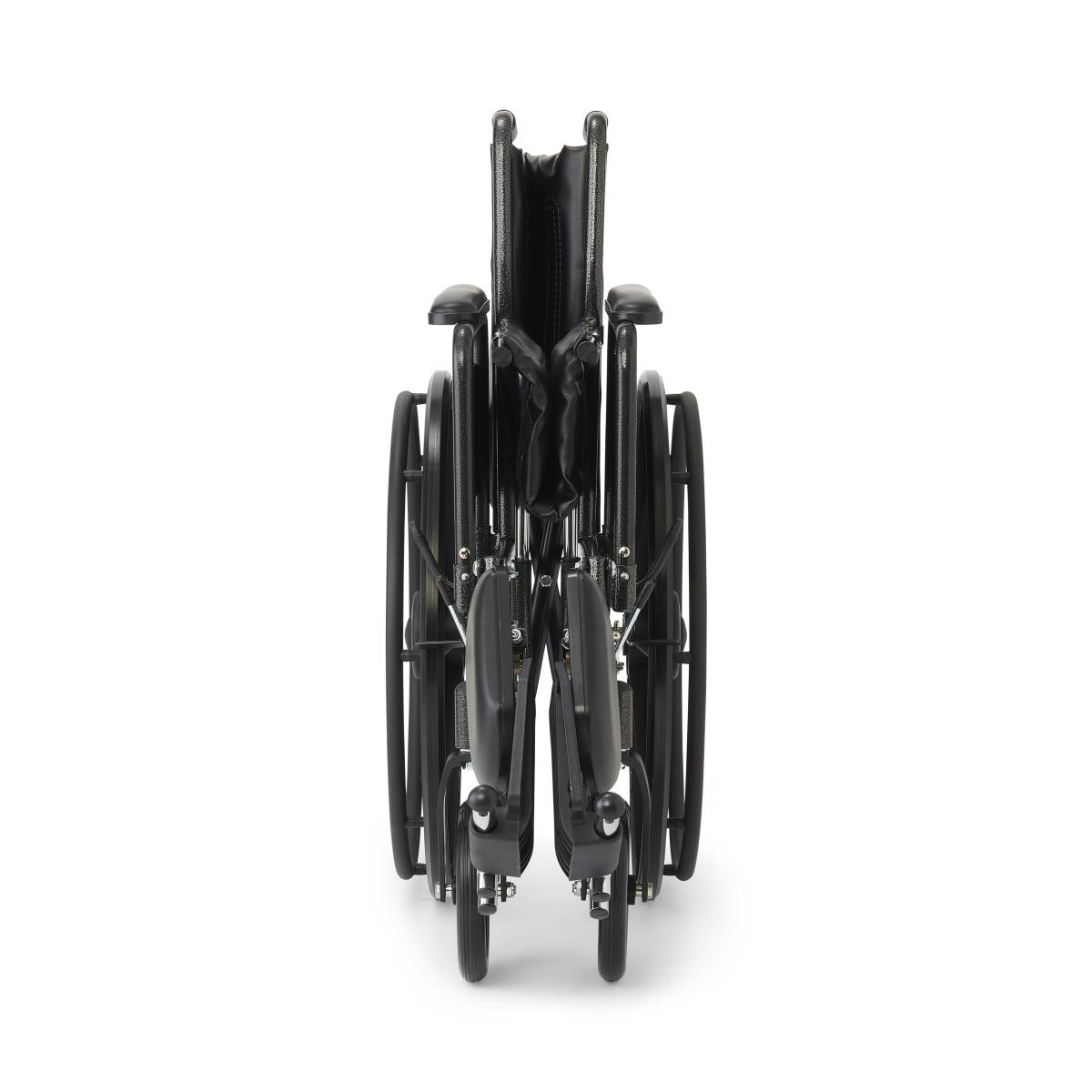 Medline K1 Wheelchair, Full-Length Arms, Elevating Leg Rests, Vinyl, 18", K1186V11E, 1 Each