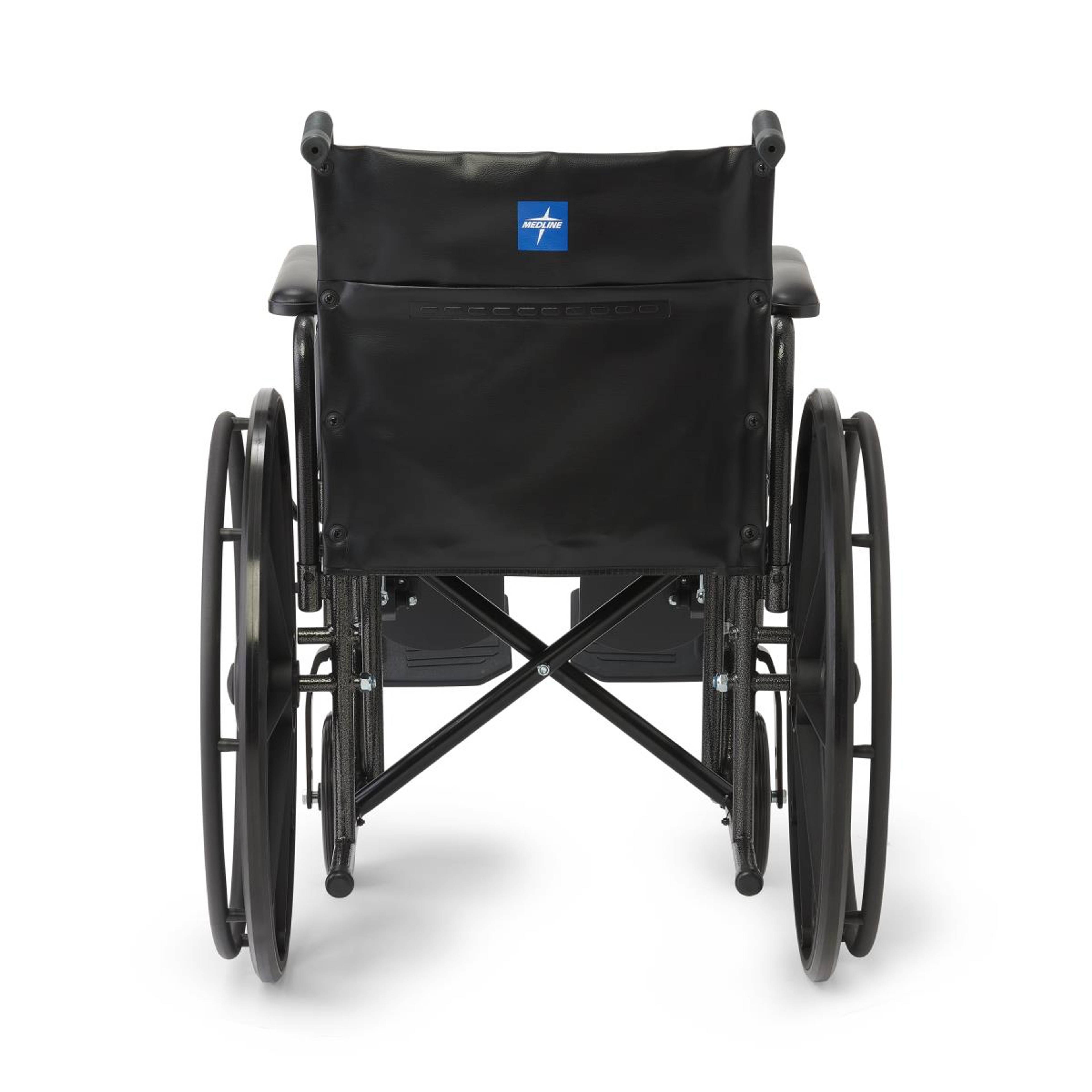 Medline K1 Wheelchair, Full-Length Arms, Elevating Leg Rests, Vinyl, 18", K1186V11E, 1 Each