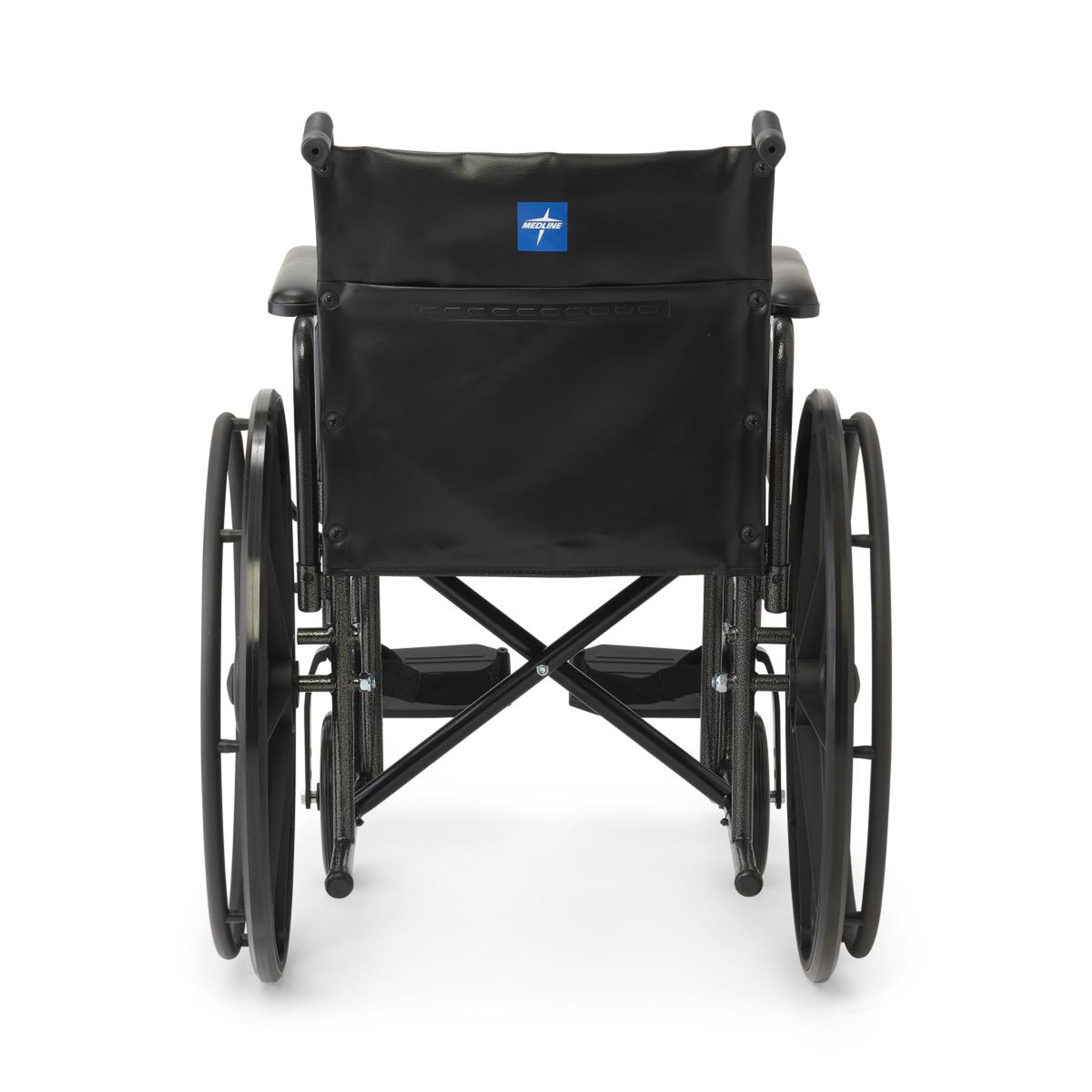 Medline K1 Wheelchair, Full-Length Arms, Swing-Away Foot Rests, Vinyl, 18", K1186V11S, 1 Each