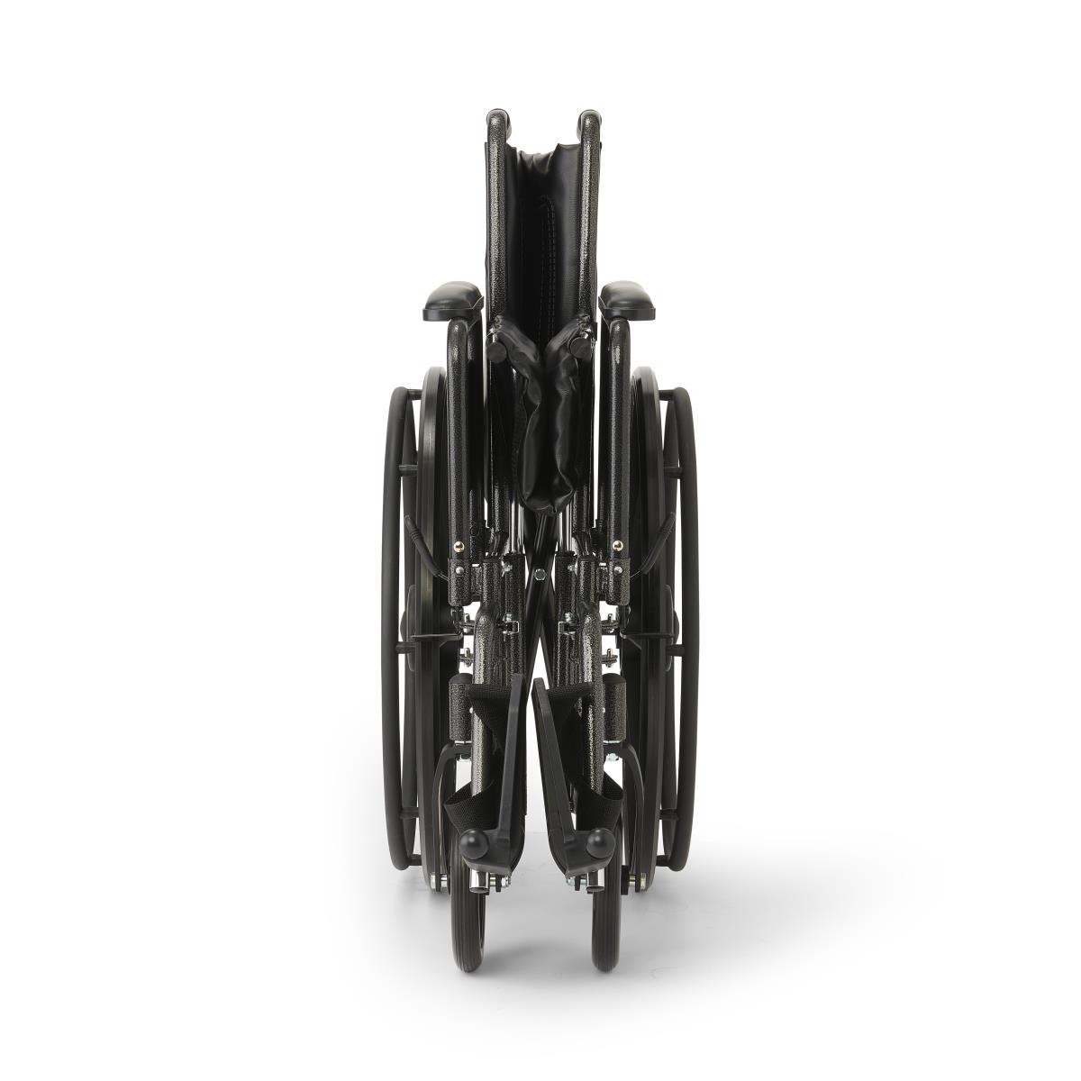 Medline K1 Wheelchair, Full-Length Arms, Swing-Away Foot Rests, Vinyl, 18", K1186V11S, 1 Each