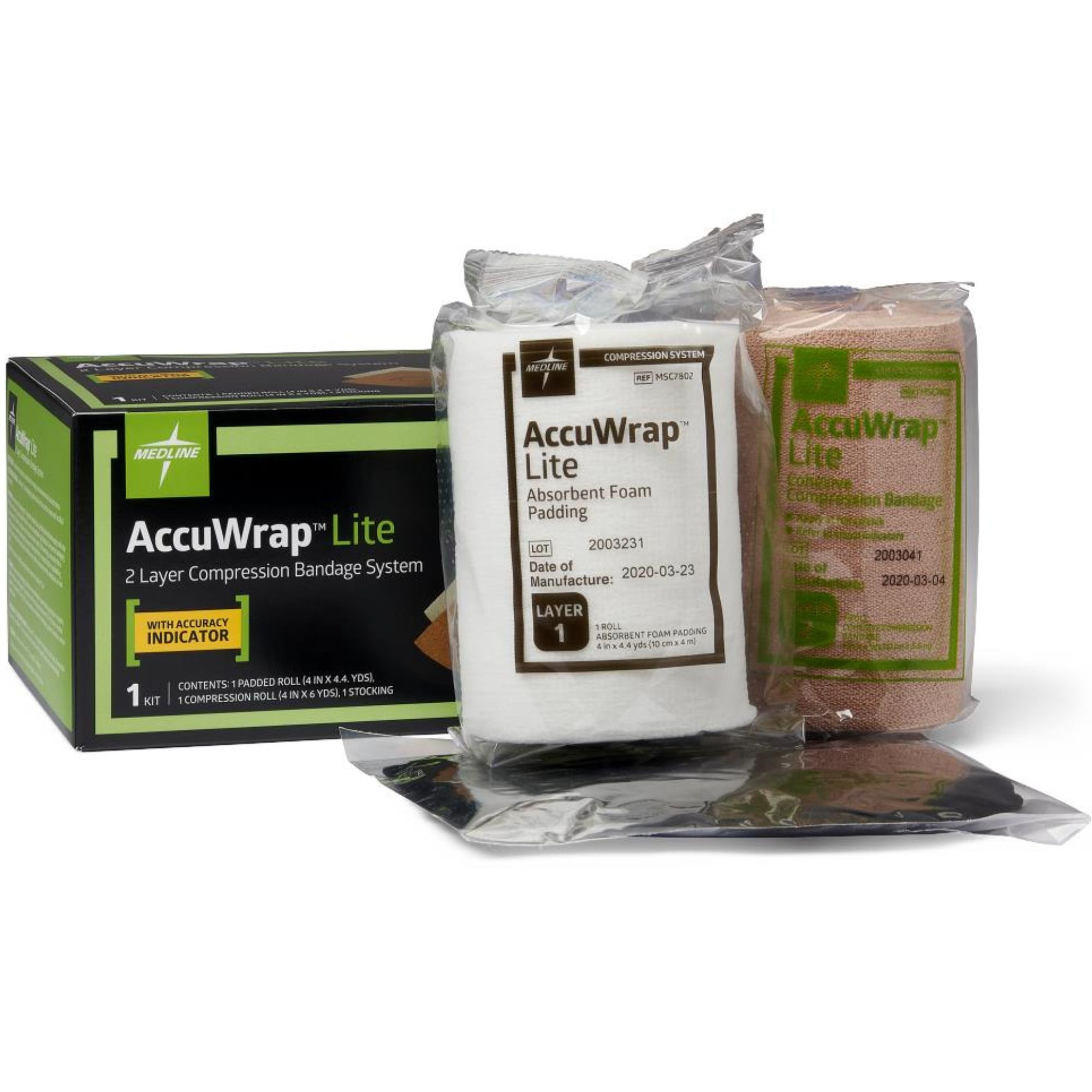 Medline AccuWrap Lite 2-Layer Compression Bandage System